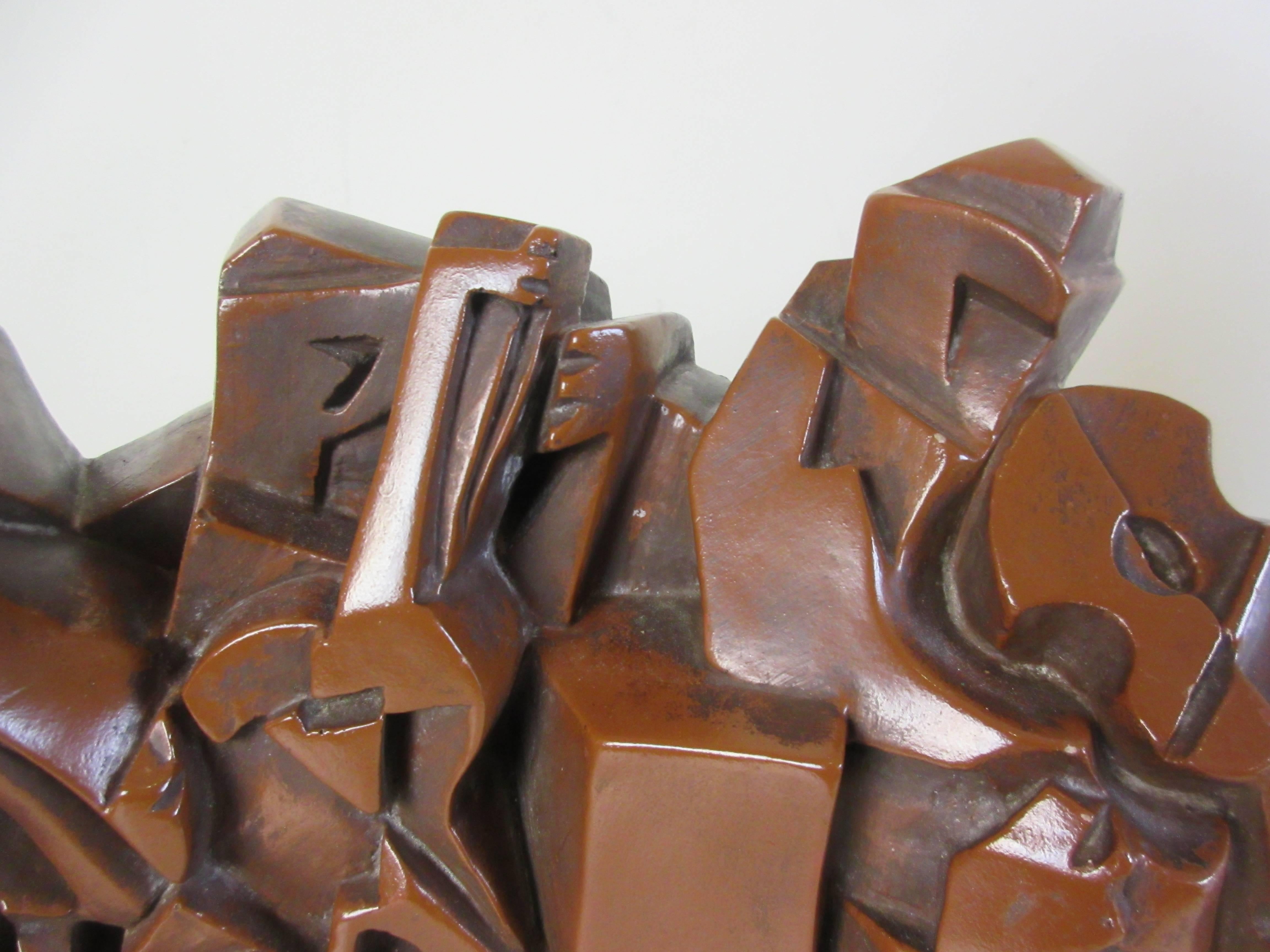 Jacques Lipschitz-Orchester für Austin Products Inc. aus dem Jahr 1969 mit kompletter Originallackierung. Kubistische Skulptur von fünf im Halbkreis stehenden Jazzmusikern aus Gips. In Austin wurden Werke bedeutender Künstler in Gips für den Verkauf