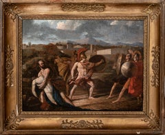 Antique The Death Of Patroclus, 18th Century  School of Jacques-Louis David (1748-1825)