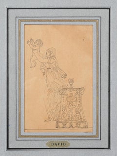 Jacques-Louis David Print Authenticated André Schoeller of Hôtel Drouot Auction