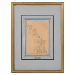 Grabado de Jacques-Louis David Autentificado André Schoeller del Hôtel Drouot Subasta