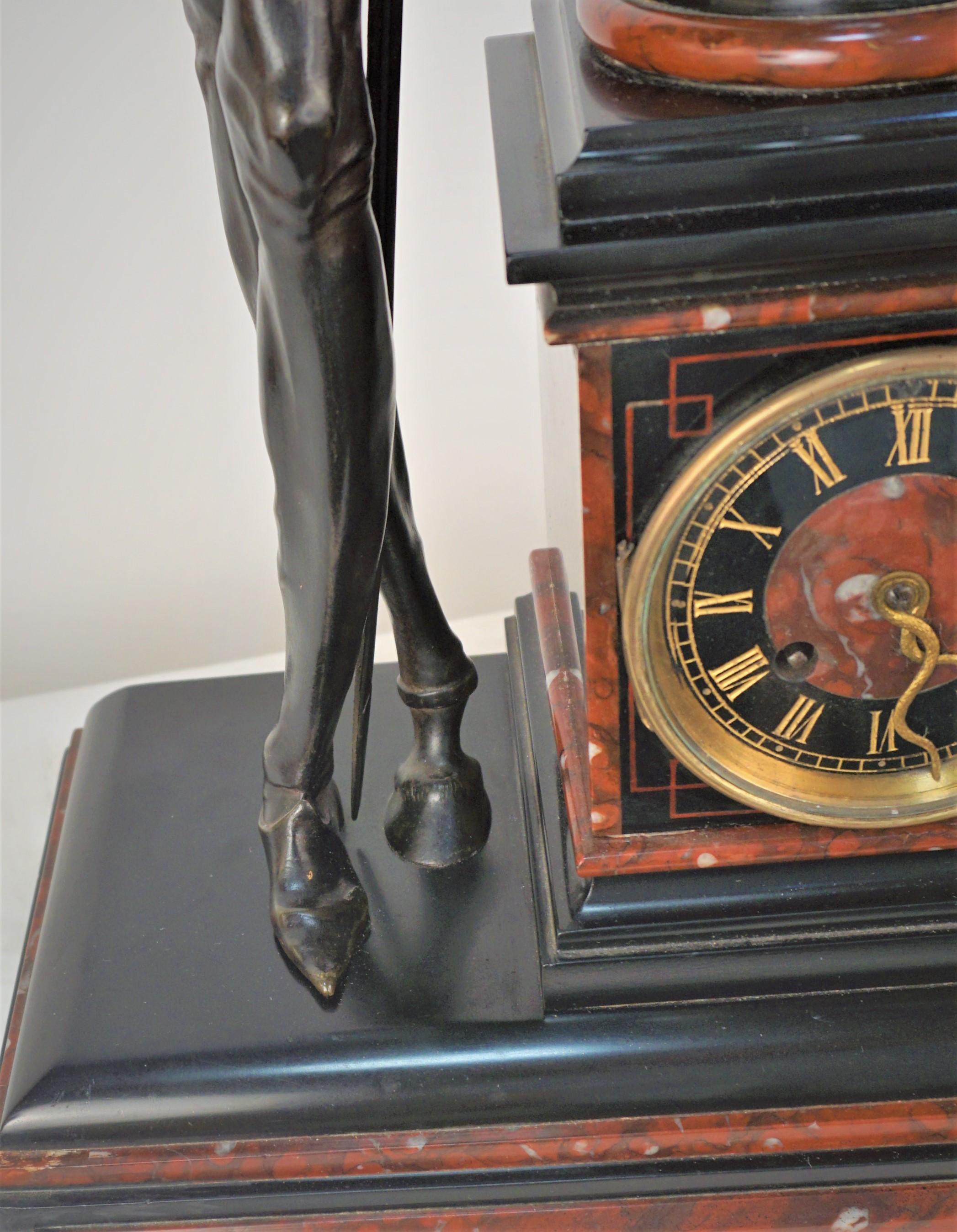 Horloge en bronze Jacques-Louis Gautier « Méphistopheles & the witch from Macbeth » (Le tigre de Macbeth)  en vente 5