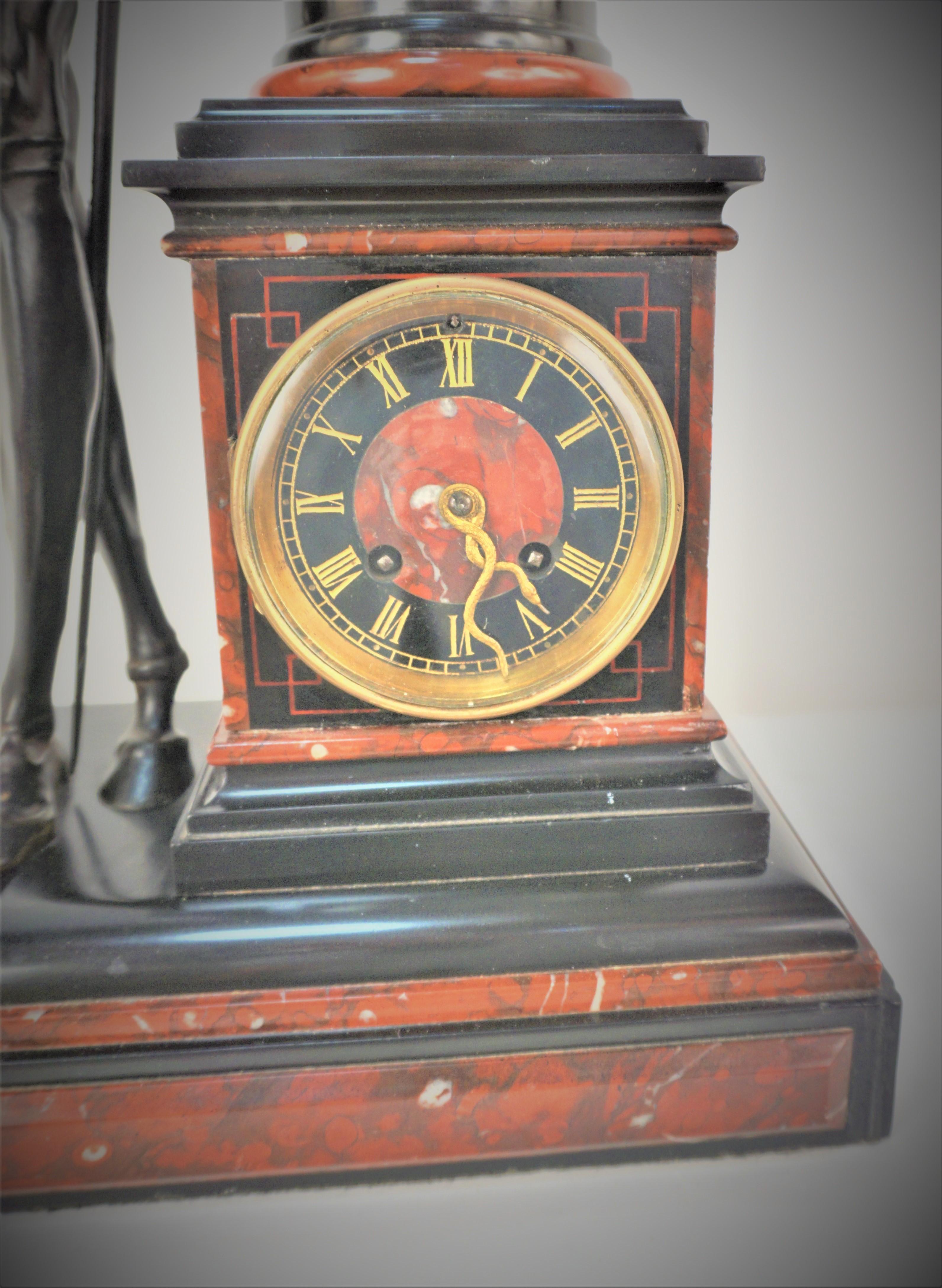 French Jacques-Louis Gautier Bronze Clock 
