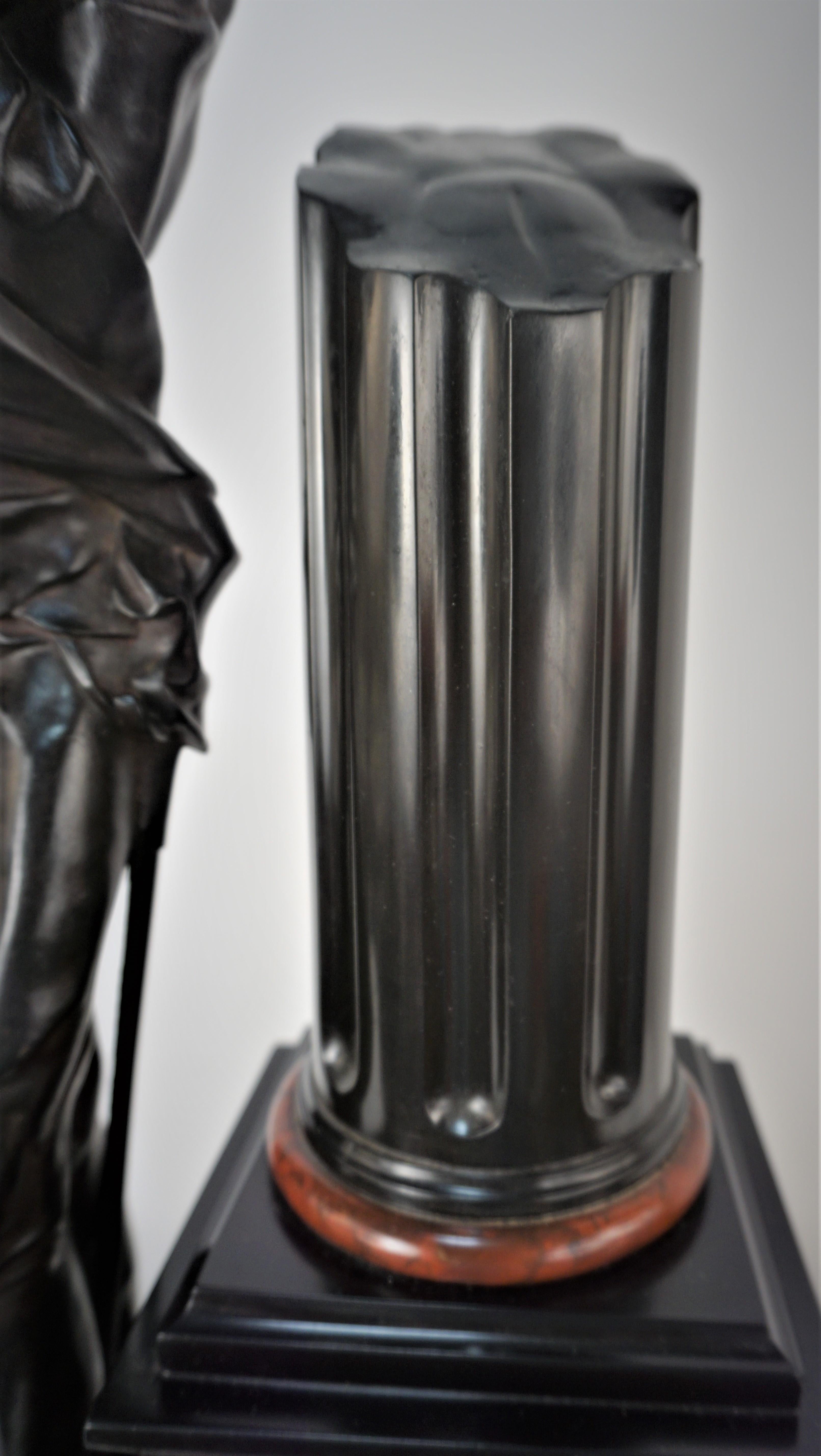 XIXe siècle Horloge en bronze Jacques-Louis Gautier « Méphistopheles & the witch from Macbeth » (Le tigre de Macbeth)