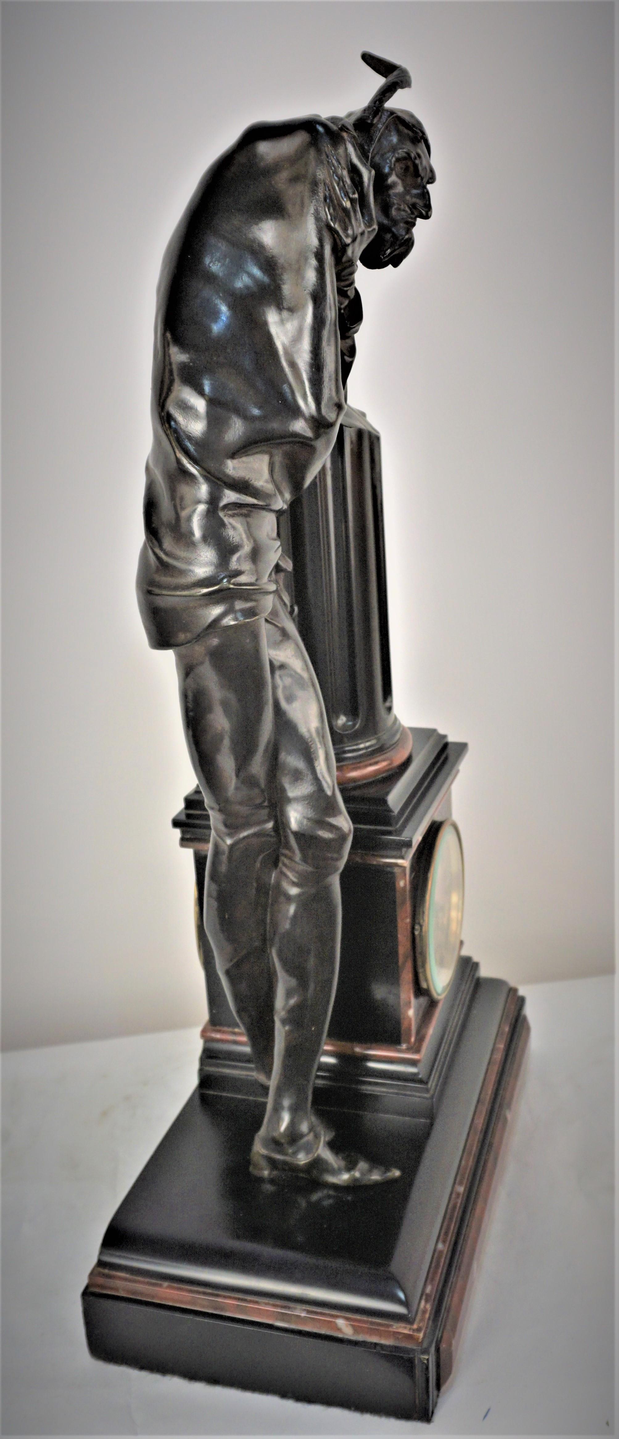 Horloge en bronze Jacques-Louis Gautier « Méphistopheles & the witch from Macbeth » (Le tigre de Macbeth) 2