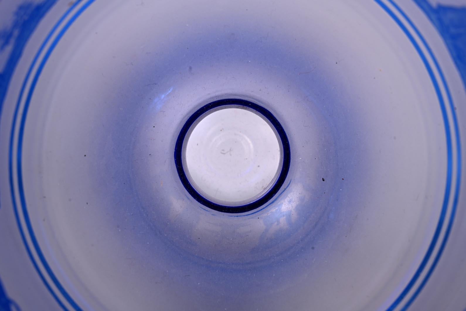 Glass Jacques Louis KESSLER, Pair of Vases Engraved Using the Kessler Process For Sale