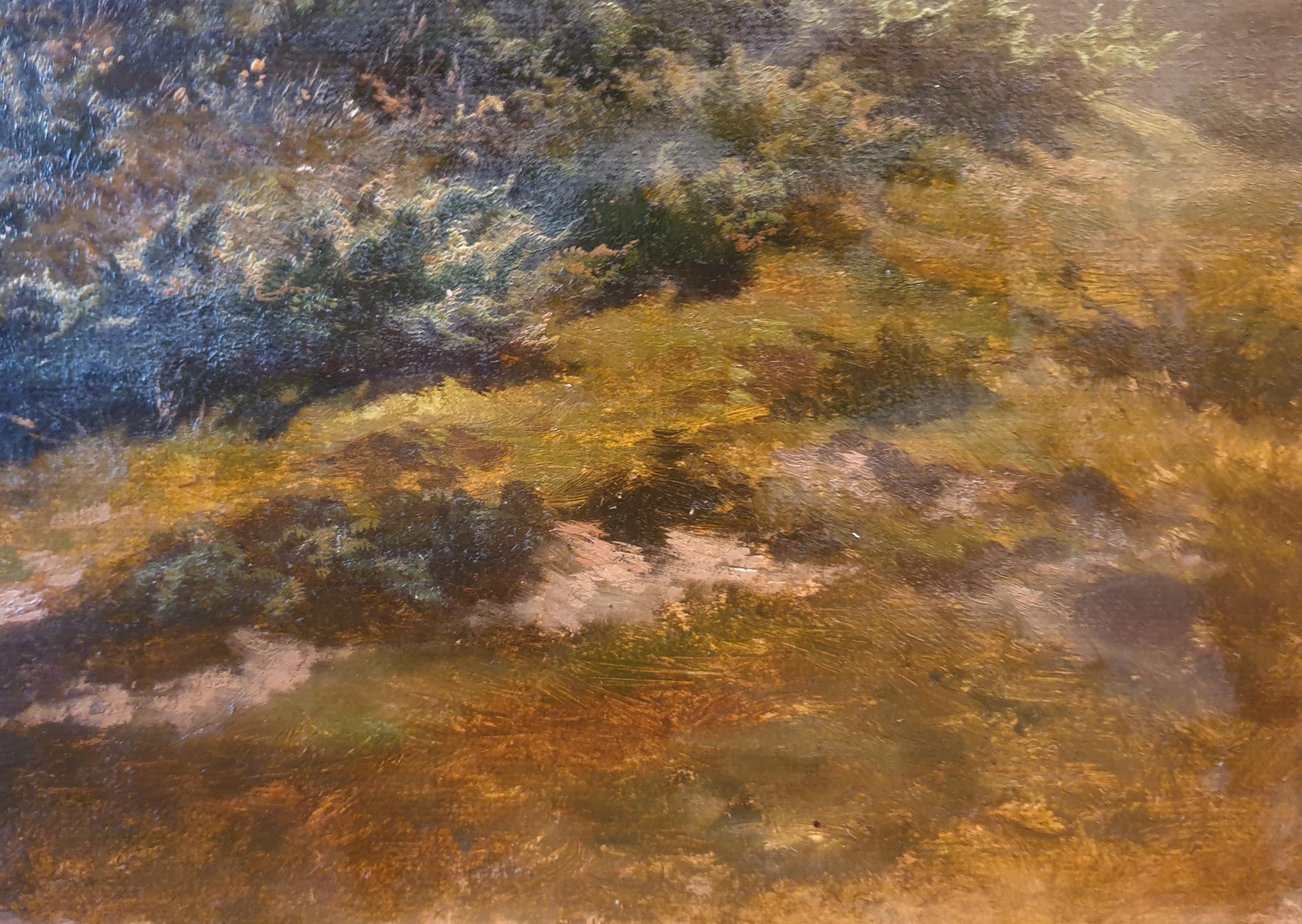 Paesaggio di montagna 19° ODIER Schizzo di pittura realista svizzera in vendita 1