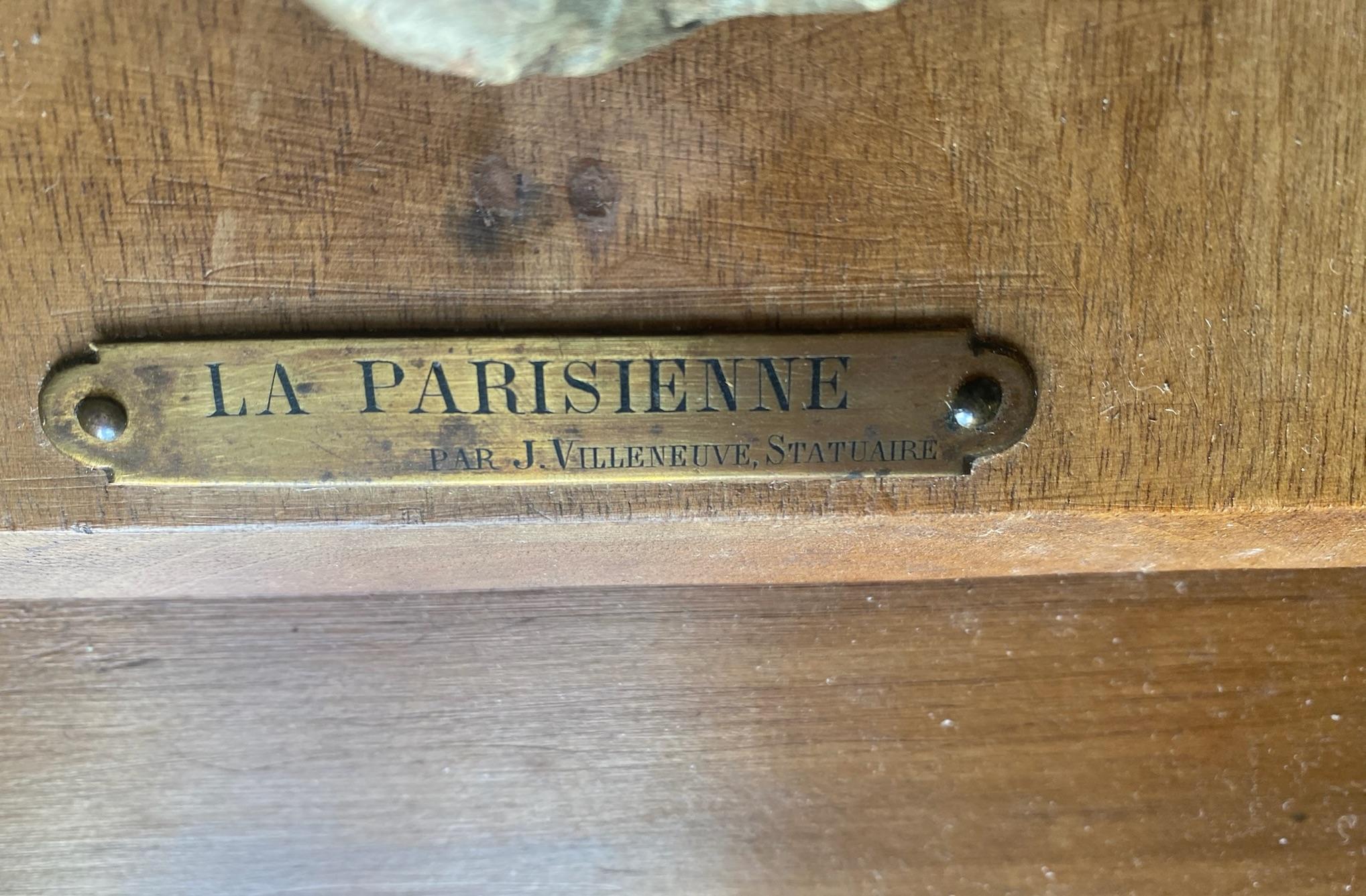 La Parisienne: Art Nouveau Belle Epoque young lady with a gleam in here eye For Sale 1