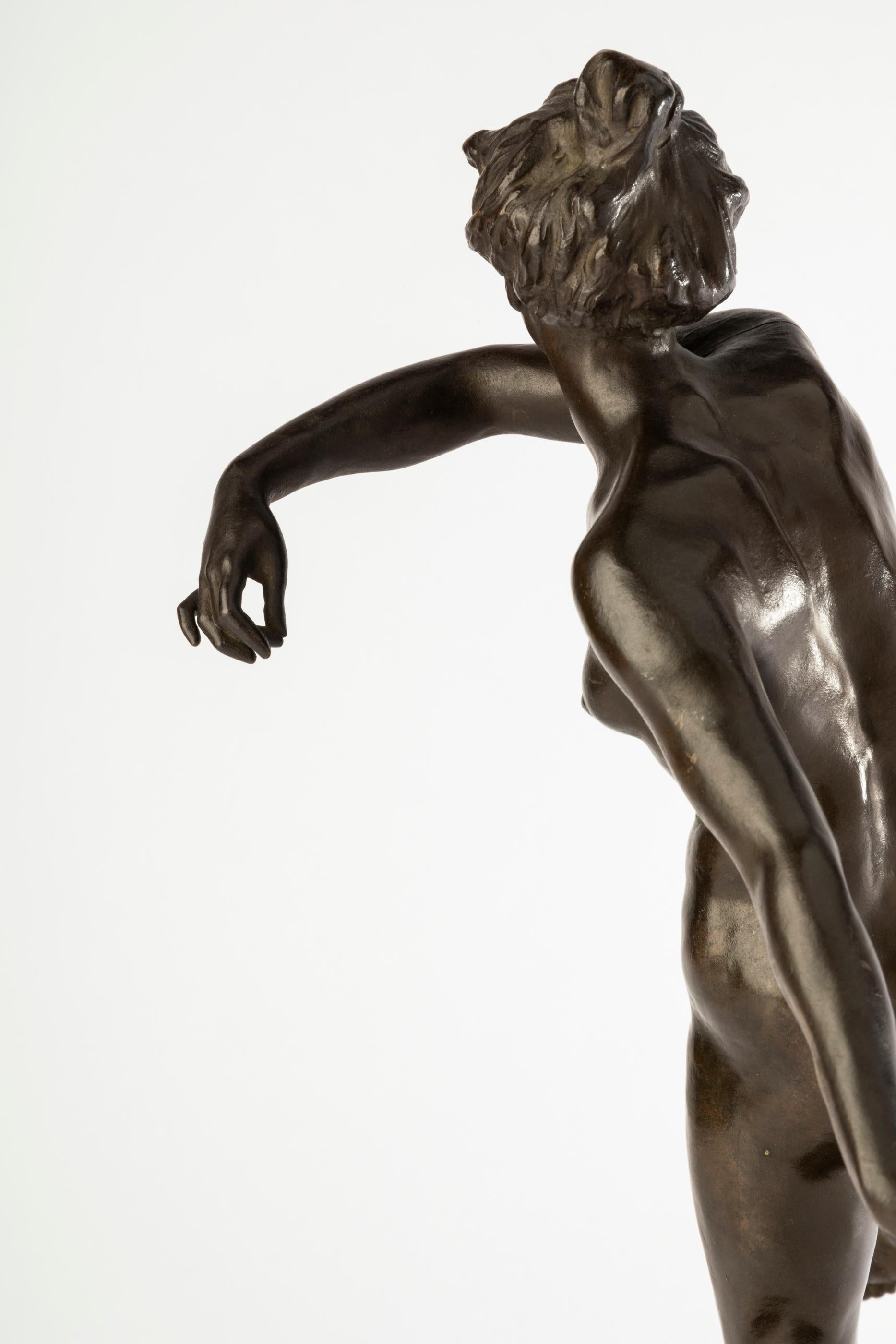 Bronze Jacques Loysel  (1867-1925, France) : « Danseur », sculpture en bronze, vers 1900
