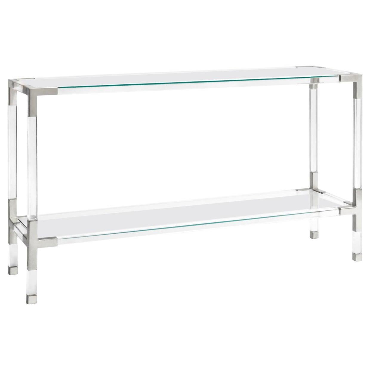Jacques Lucite and Nickel Console