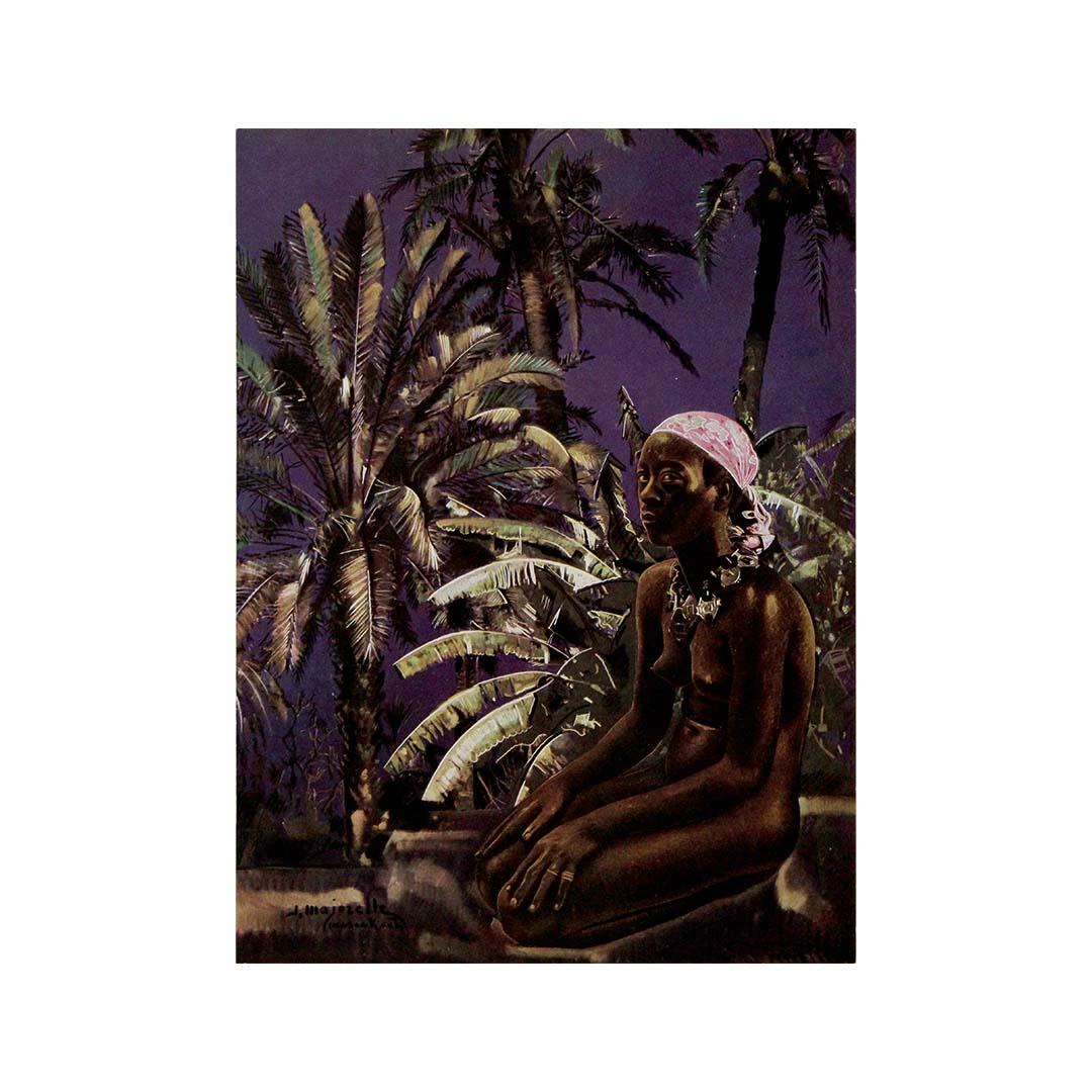 Affiche originale de Jacques Majorelle, datant de 1930, intitulée Marrakech en vente 3