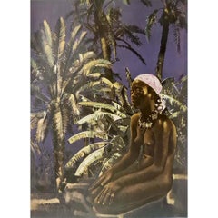 Circa 1930 original poster by Jacques Majorelle, titled “Marrakech”