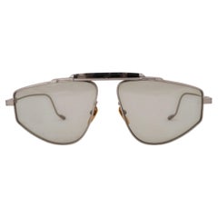JACQUES MARIE MAGE Occhiali da sole AVIATOR 1962 in metallo argentato 2 antichi