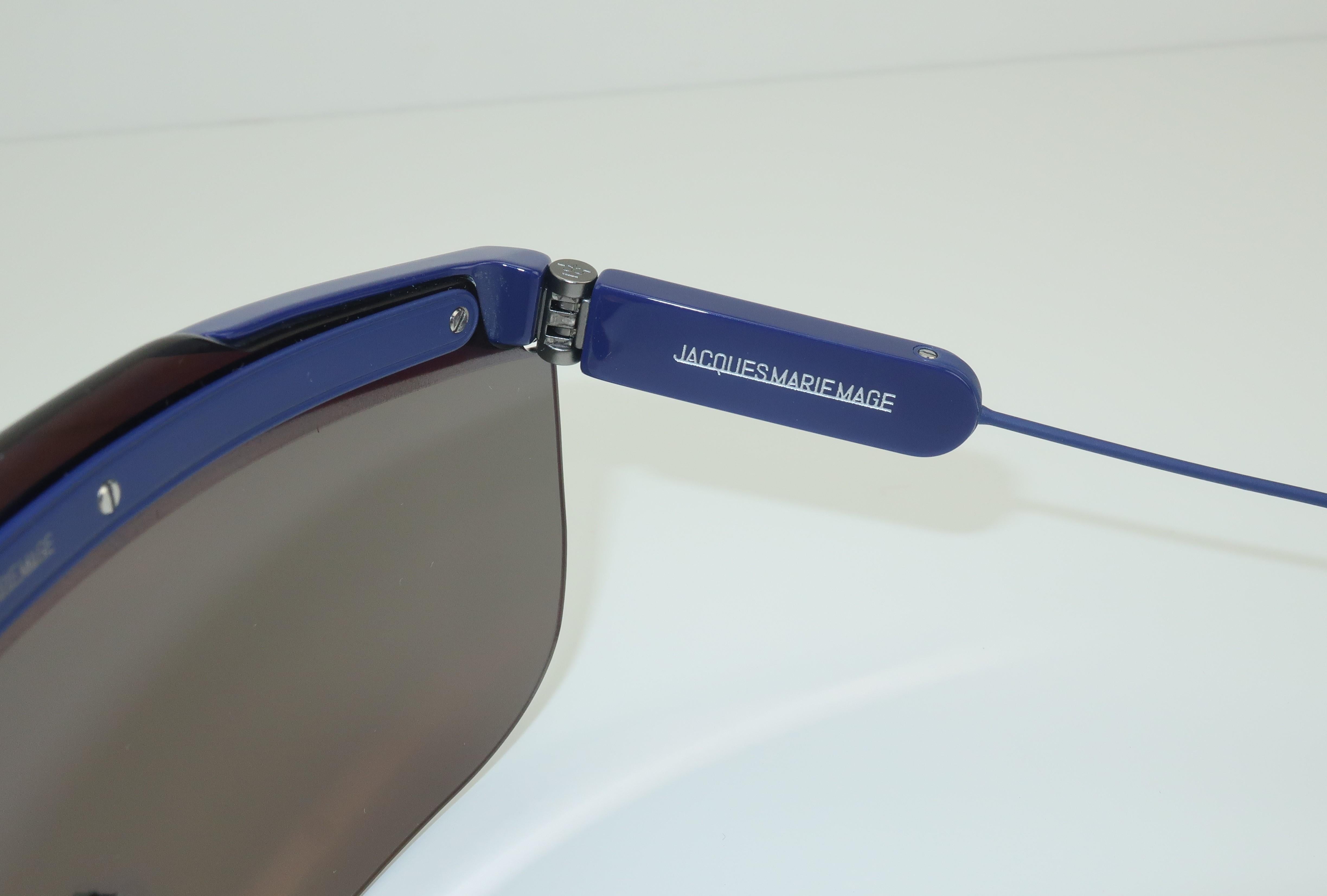 Jacques Marie Mage 'Connie' Space Age Blue Sunglasses 5