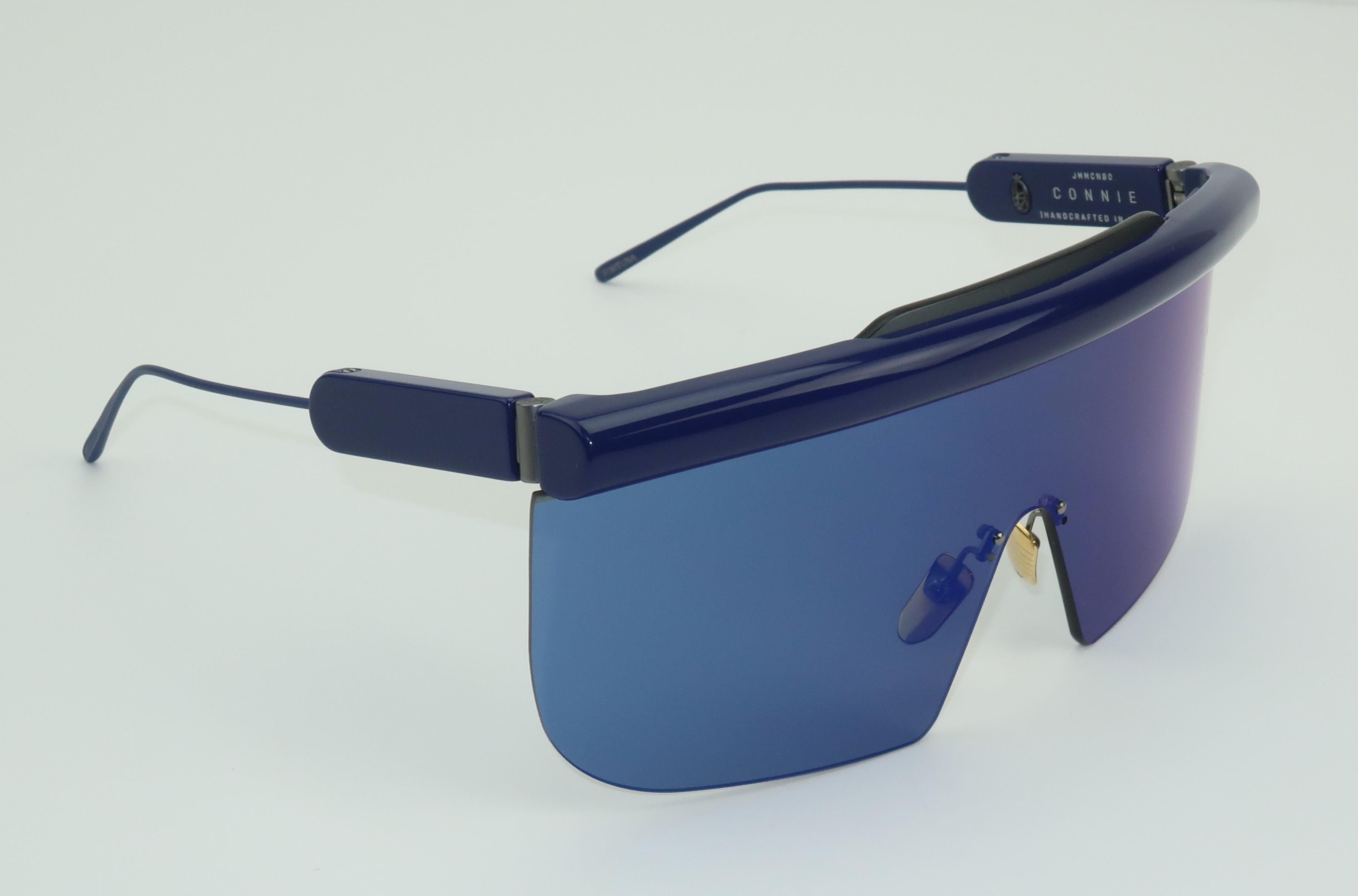 Women's or Men's Jacques Marie Mage 'Connie' Space Age Blue Sunglasses