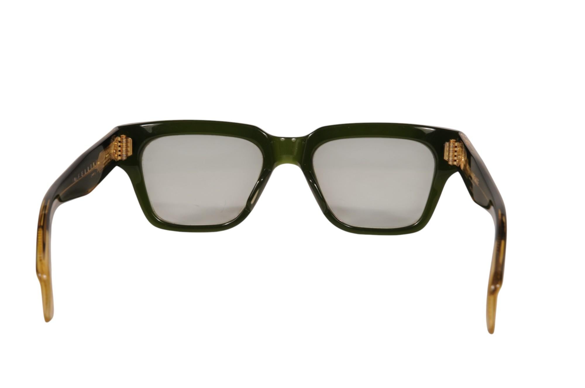 Jacques Marie Mage Fellini Sunglasses Emerald Green Gold JMM FE 20 Square in vendita 2