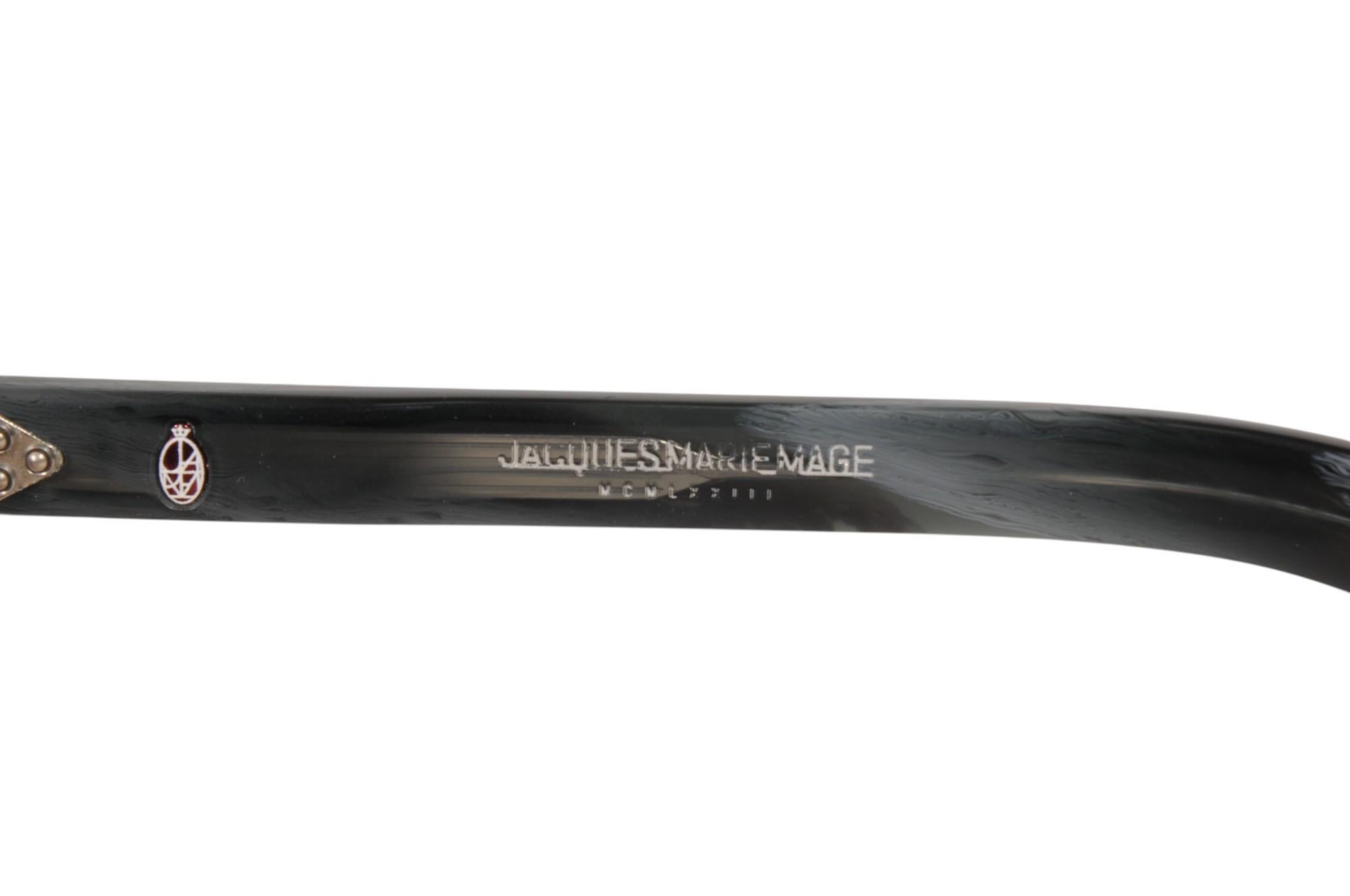 da uomo o donna Jacques Marie Mage JAX Sunglasses JMM JX16 48 25 Gray Black Marble Square Round in vendita