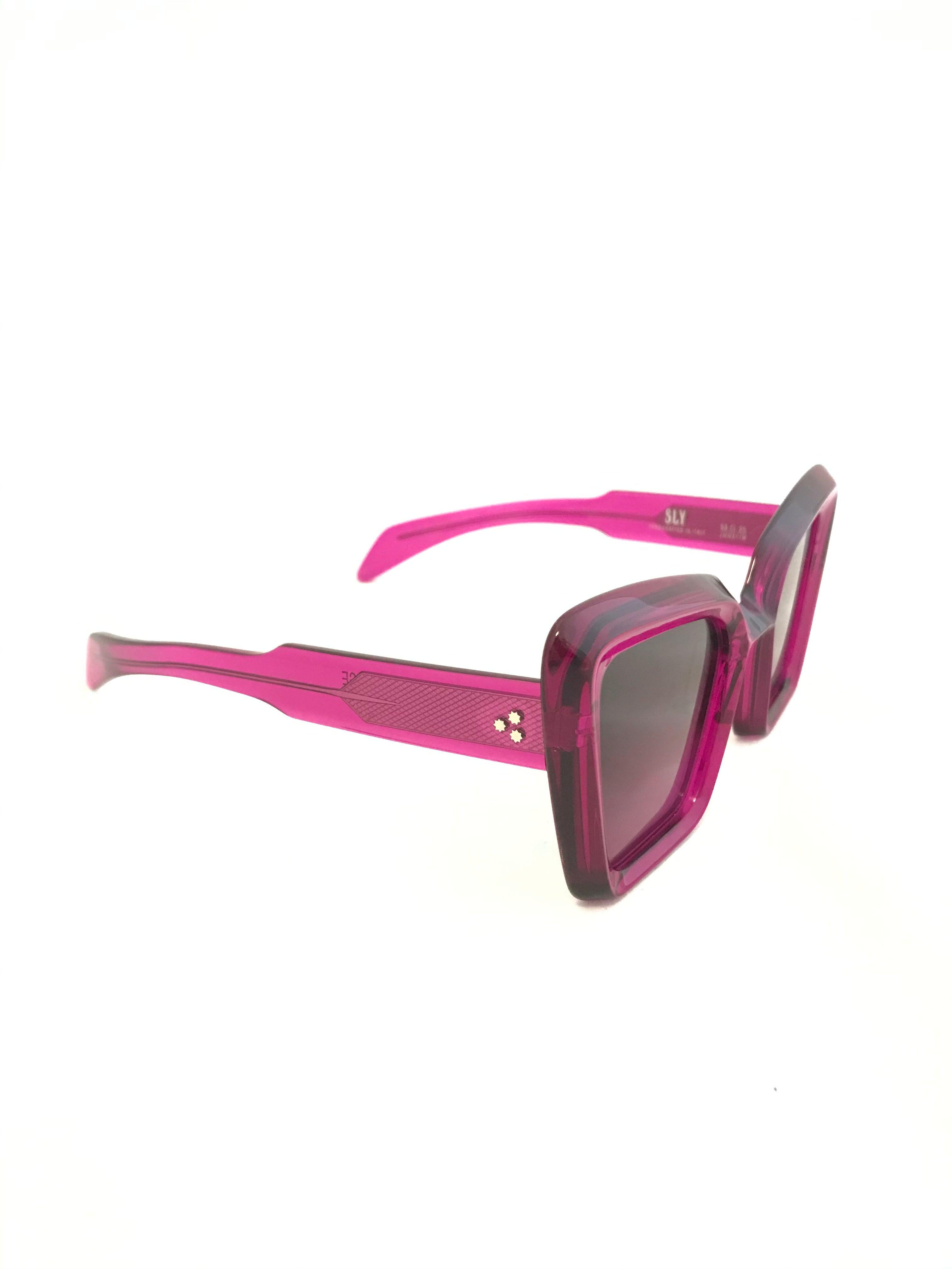 Jacques Marie Mage Limited Edition Hot Pink  'Sly' Sunglasses In Excellent Condition For Sale In Glasgow, GB