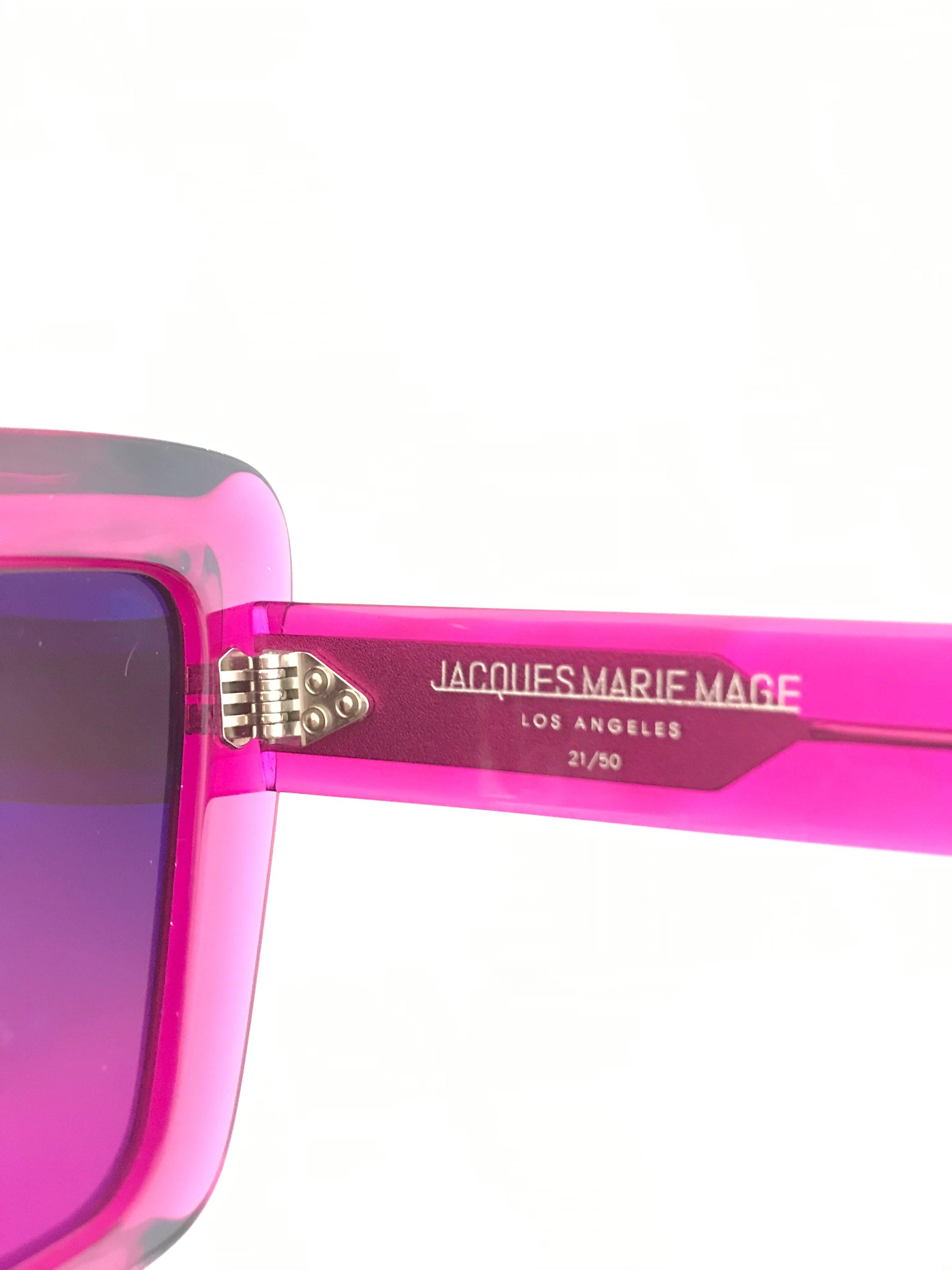 Jacques Marie Mage Limited Edition Hot Pink  'Sly' Sunglasses For Sale 1