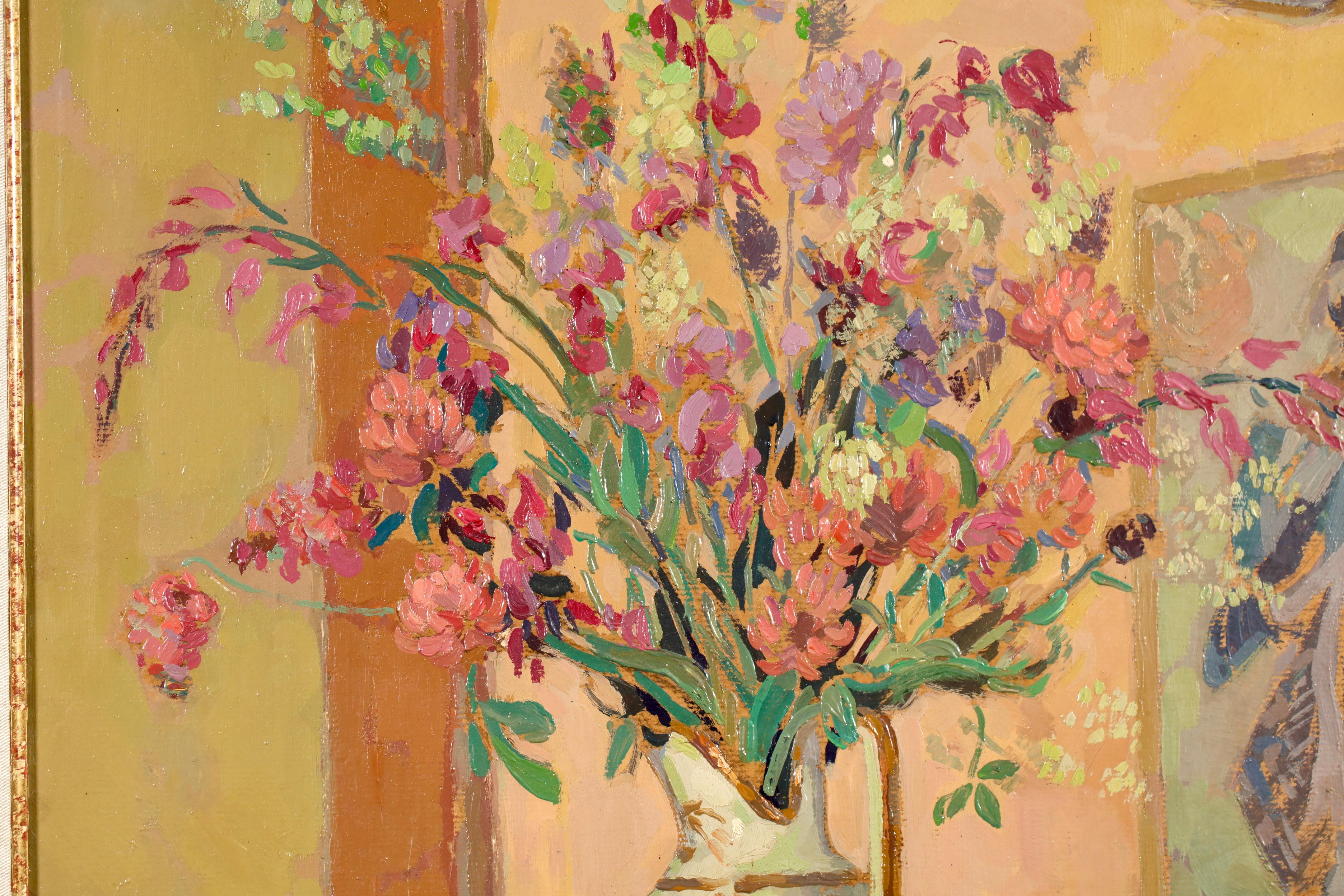 Arrangement Japonais - Nature morte post-impressionniste de Jacques Martin Ferrieres en vente 5