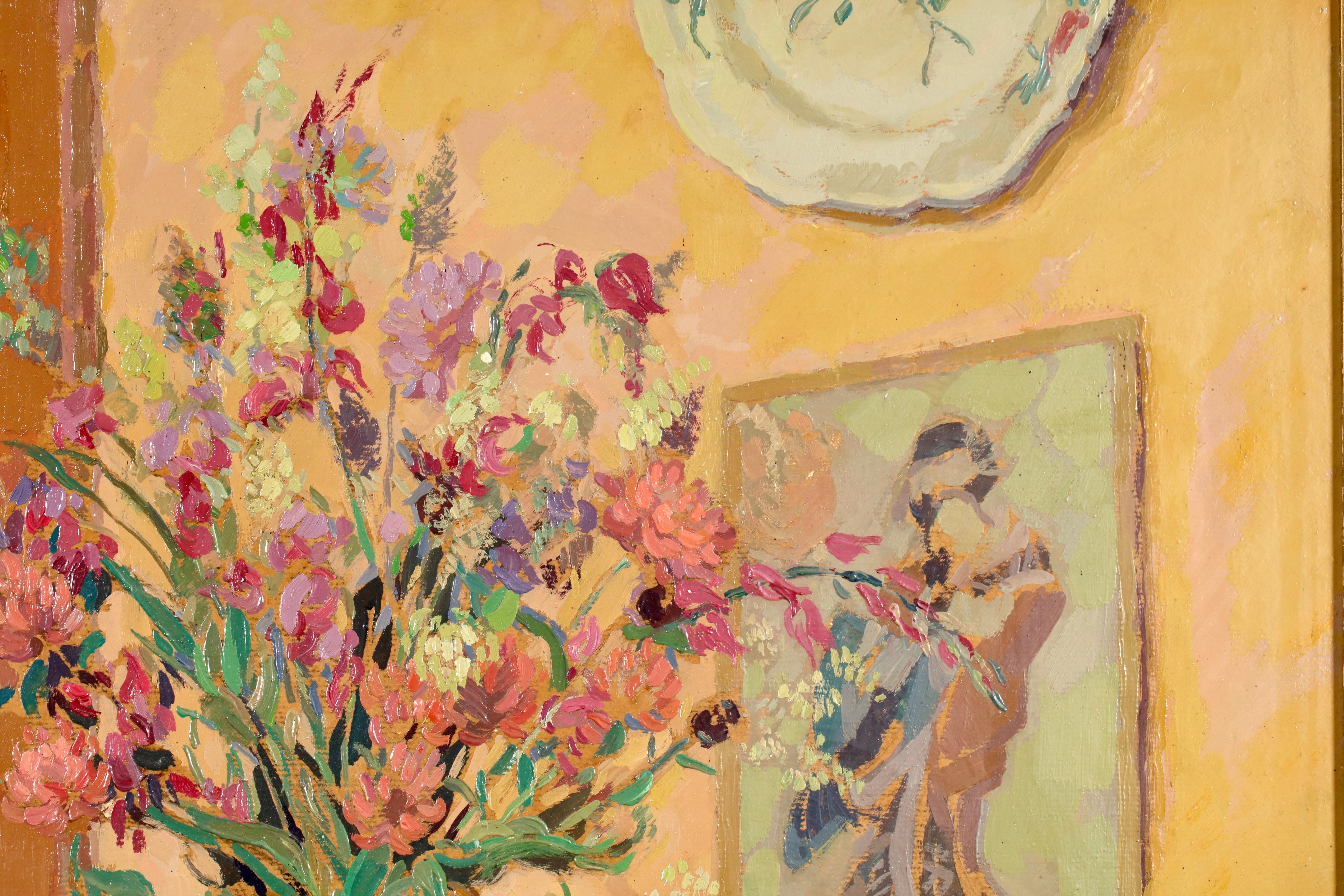 Arrangement Japonais - Nature morte post-impressionniste de Jacques Martin Ferrieres en vente 3