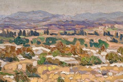 Auribeau-sur-Siagne - Paisaje postimpresionista al óleo de J. Martin-Ferrieres