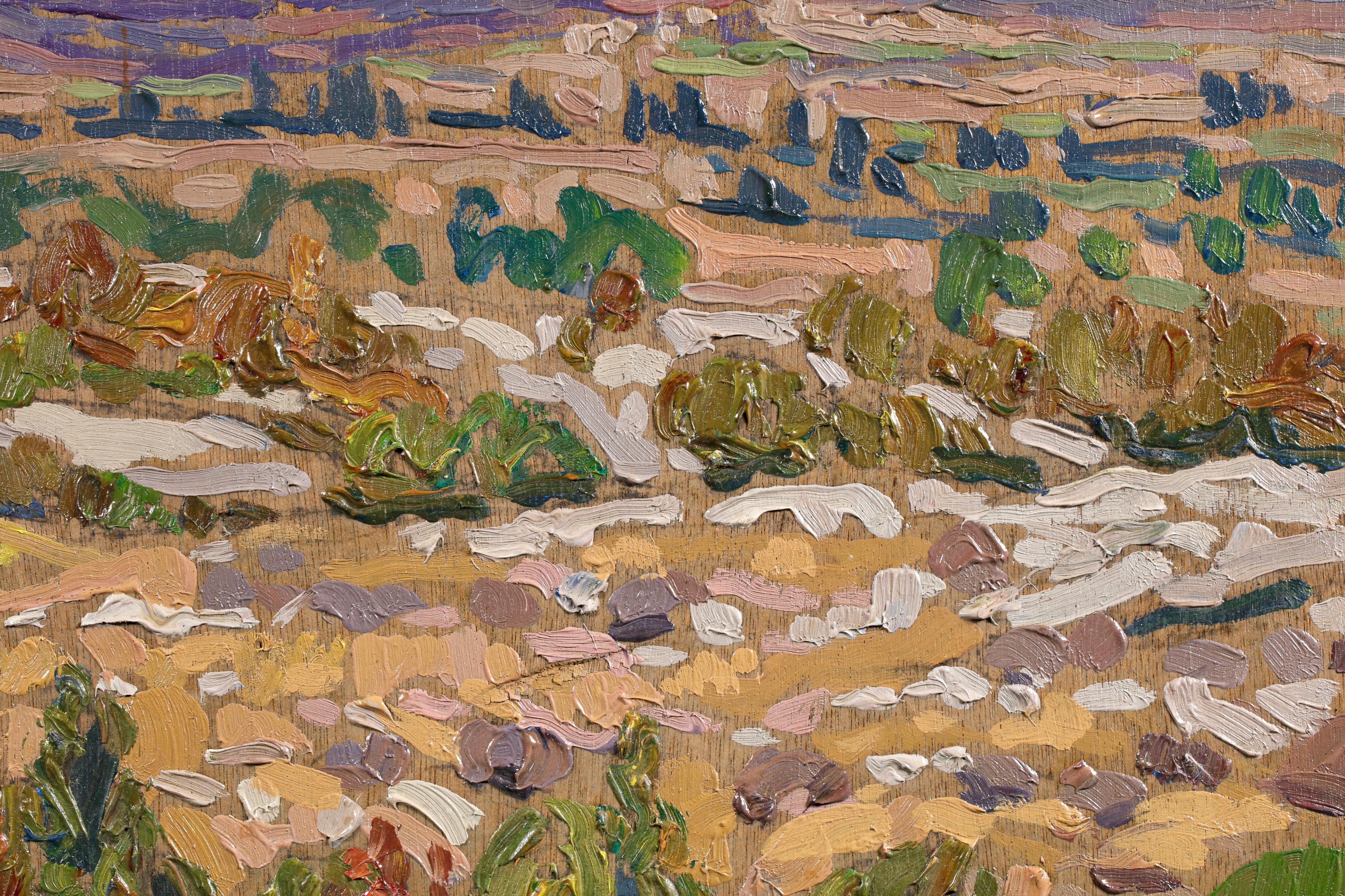 Auribeau-sur-Siagne - Post Impressionist Landscape Oil by J Martin-Ferrieres For Sale 1
