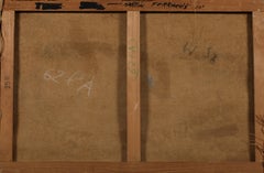 Bassin et fleurs - Paesaggio olio post impressionista di Jacques Ferrieres