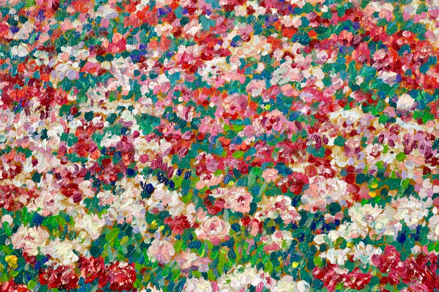 Field of Flowers - Post Impressionist Oil, Landscape Oil by J Martin-Ferrieres 7