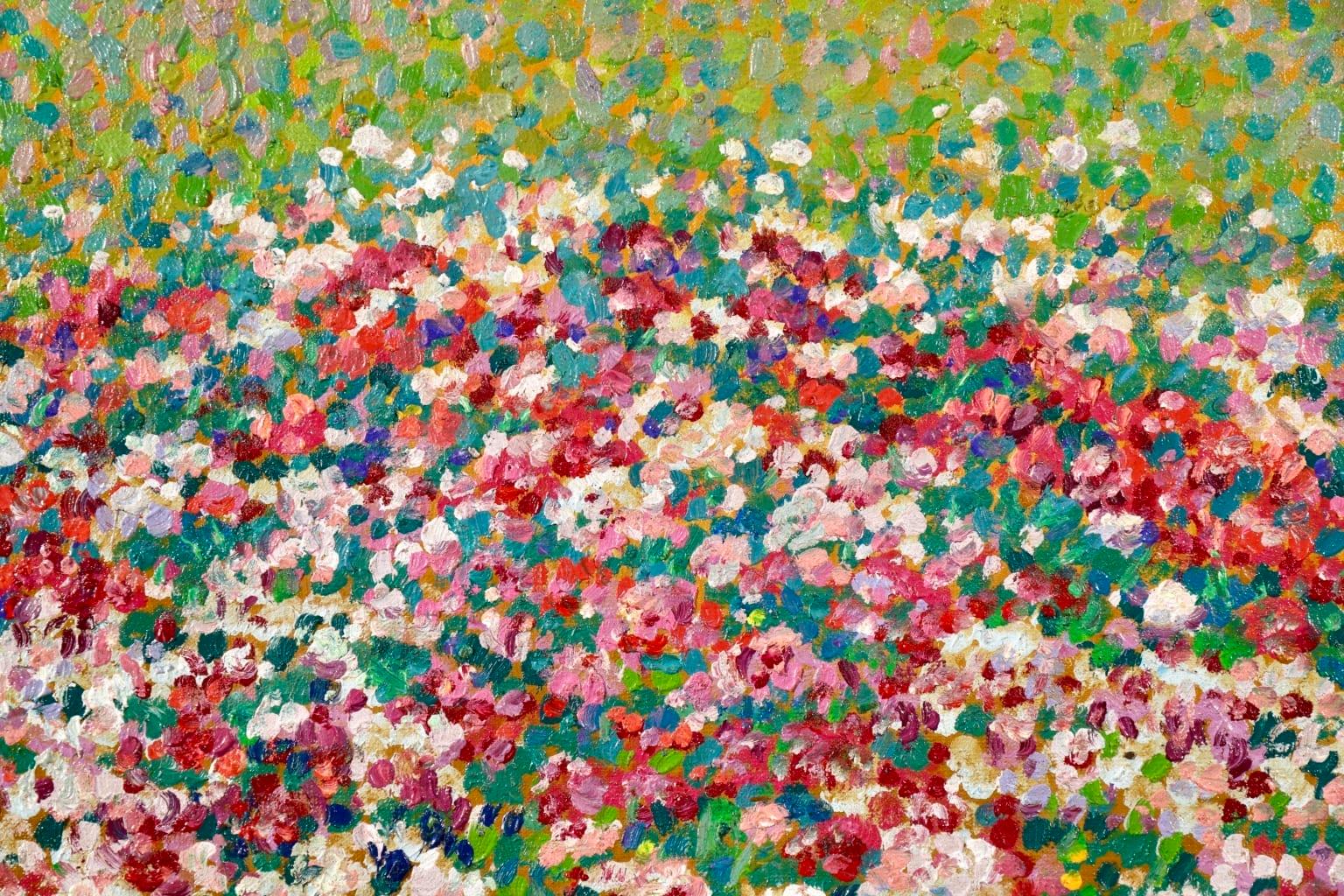 Field of Flowers - Post Impressionist Oil, Landscape Oil by J Martin-Ferrieres 8