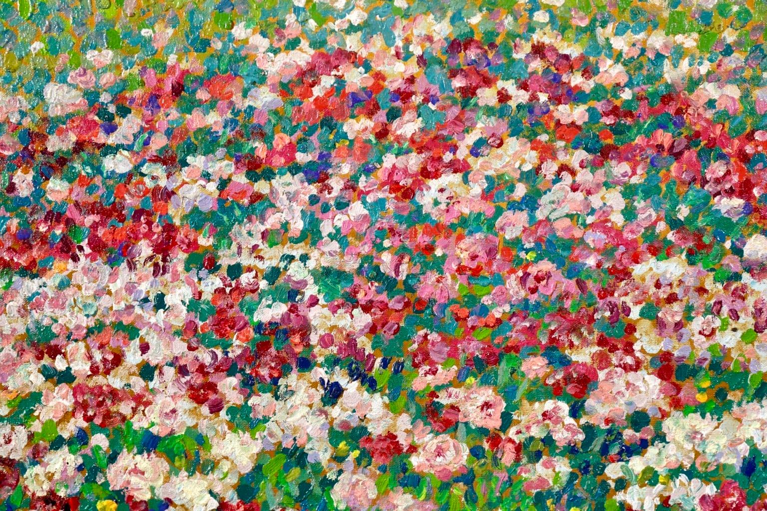 Field of Flowers - Post Impressionist Oil, Landscape Oil by J Martin-Ferrieres 9