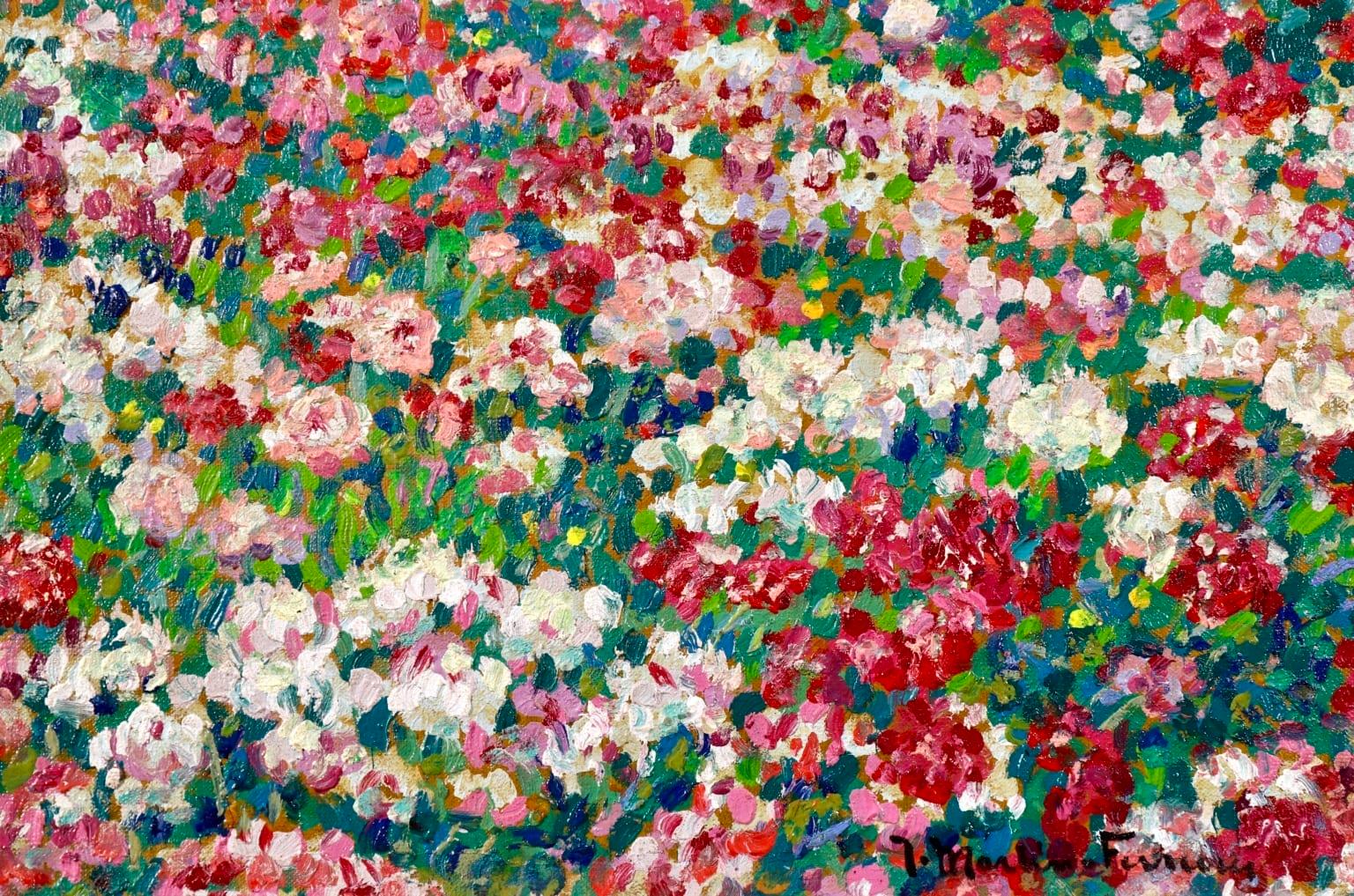 Field of Flowers - Post Impressionist Oil, Landscape Oil by J Martin-Ferrieres 5