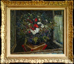 Fleurs - Post Impressionist Oil, Still Life Flowers - Jacques Martin-Ferrieres