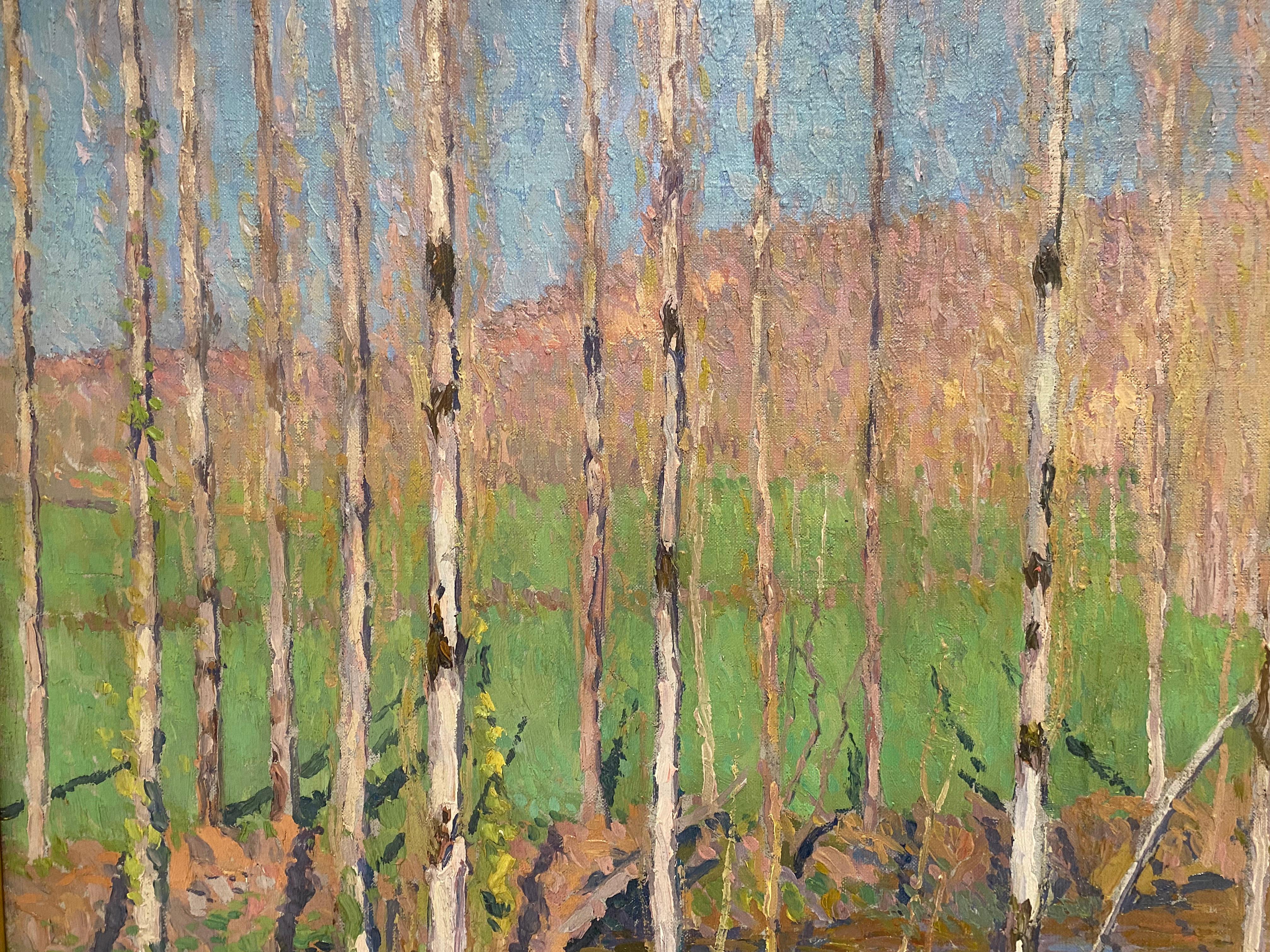Eine frische Frühlingslandschaft von einem sehr bekannten französischen Impressionisten und Sohn des famosen Henri Martin.  Die Farben sind frisch und bringen einen schönen Blick aus dem Fenster in jeden Raum.  Die Pinselführung ist wunderschön,