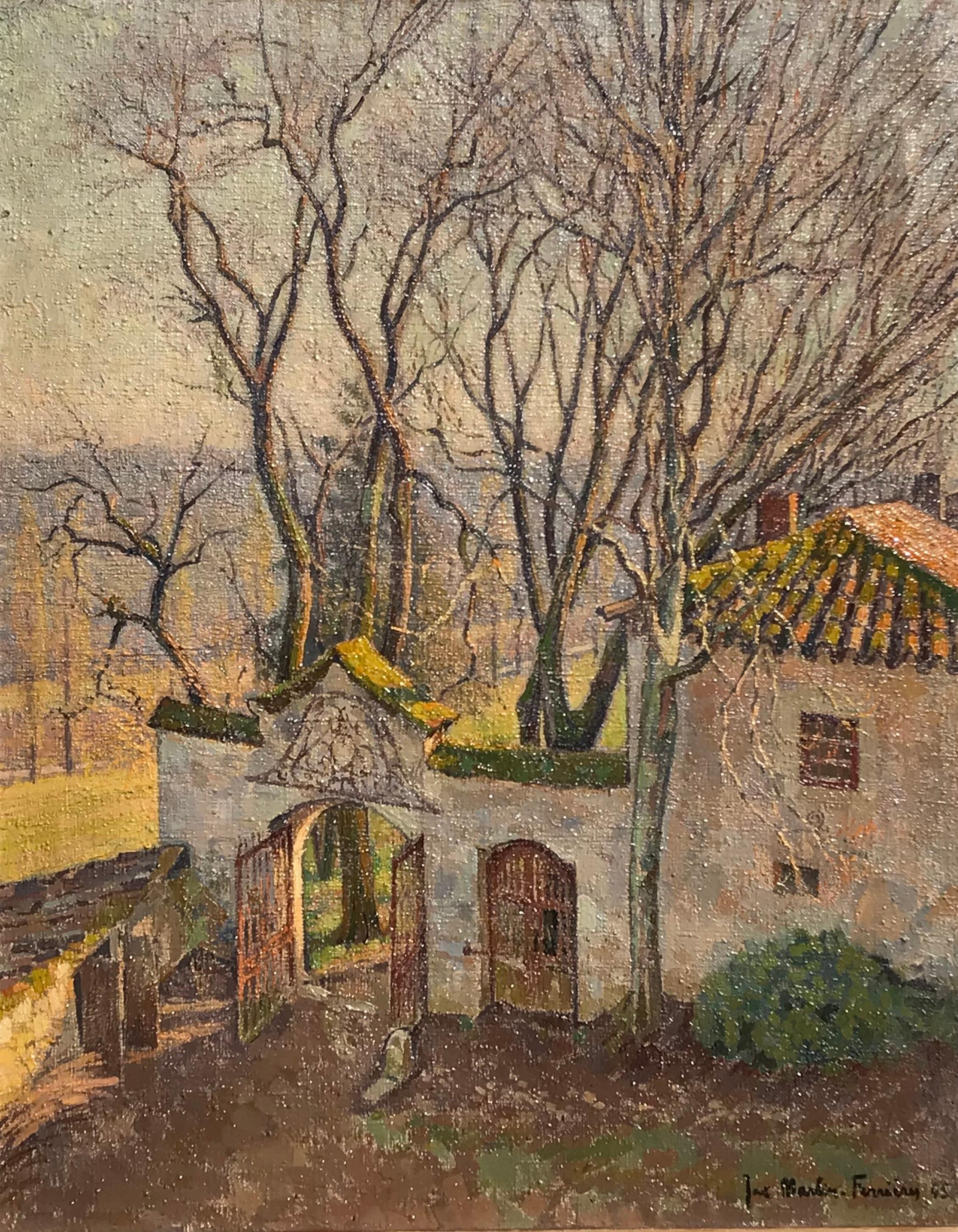Jacques Martin Ferrieres Künstlereigenes Bauernhaus (Post-Impressionismus), Painting, von Jacques Martin-Ferrières