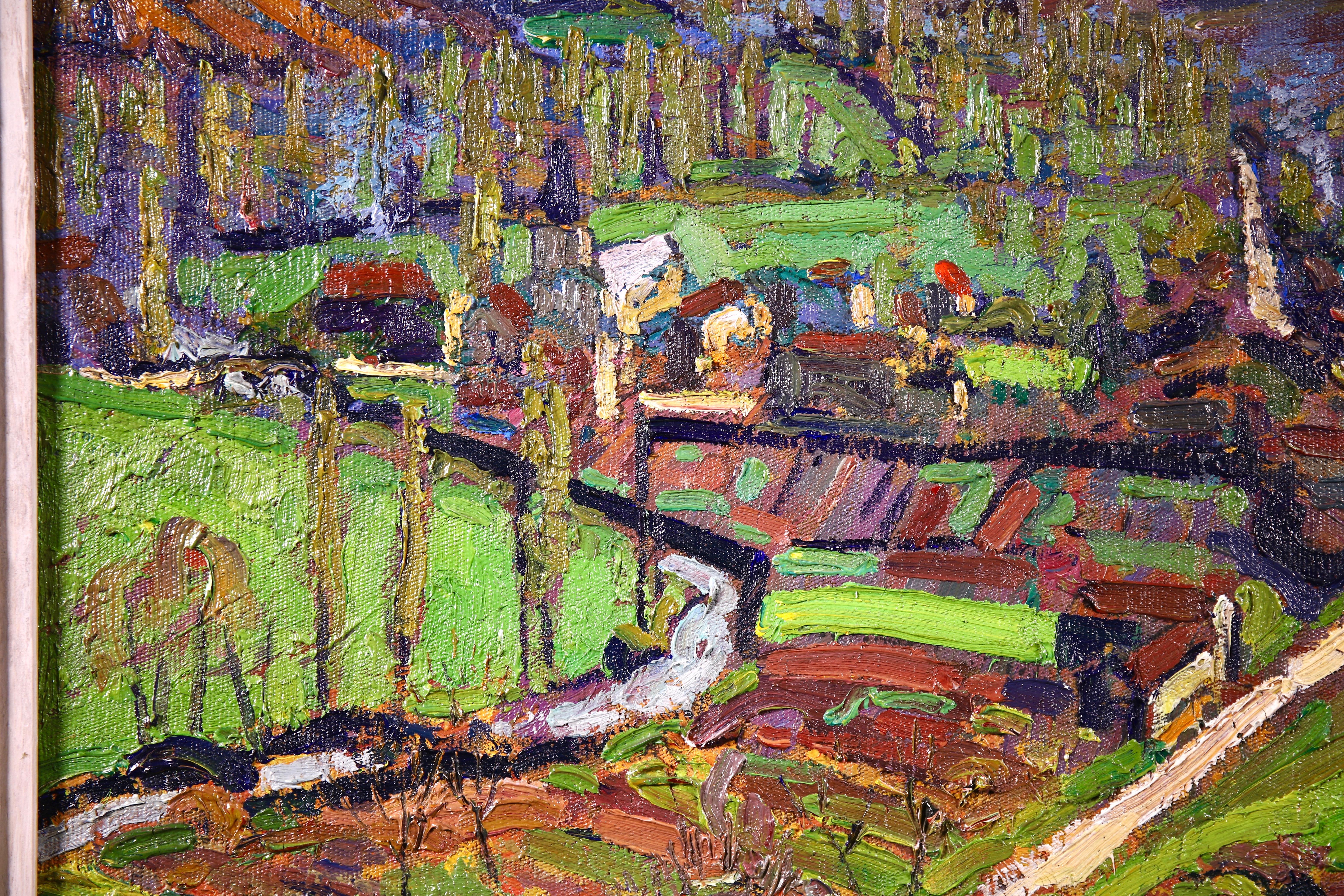 Labastide-du-Vert - 20th Century Oil, Landscape of Provence, France by Ferrieres 2