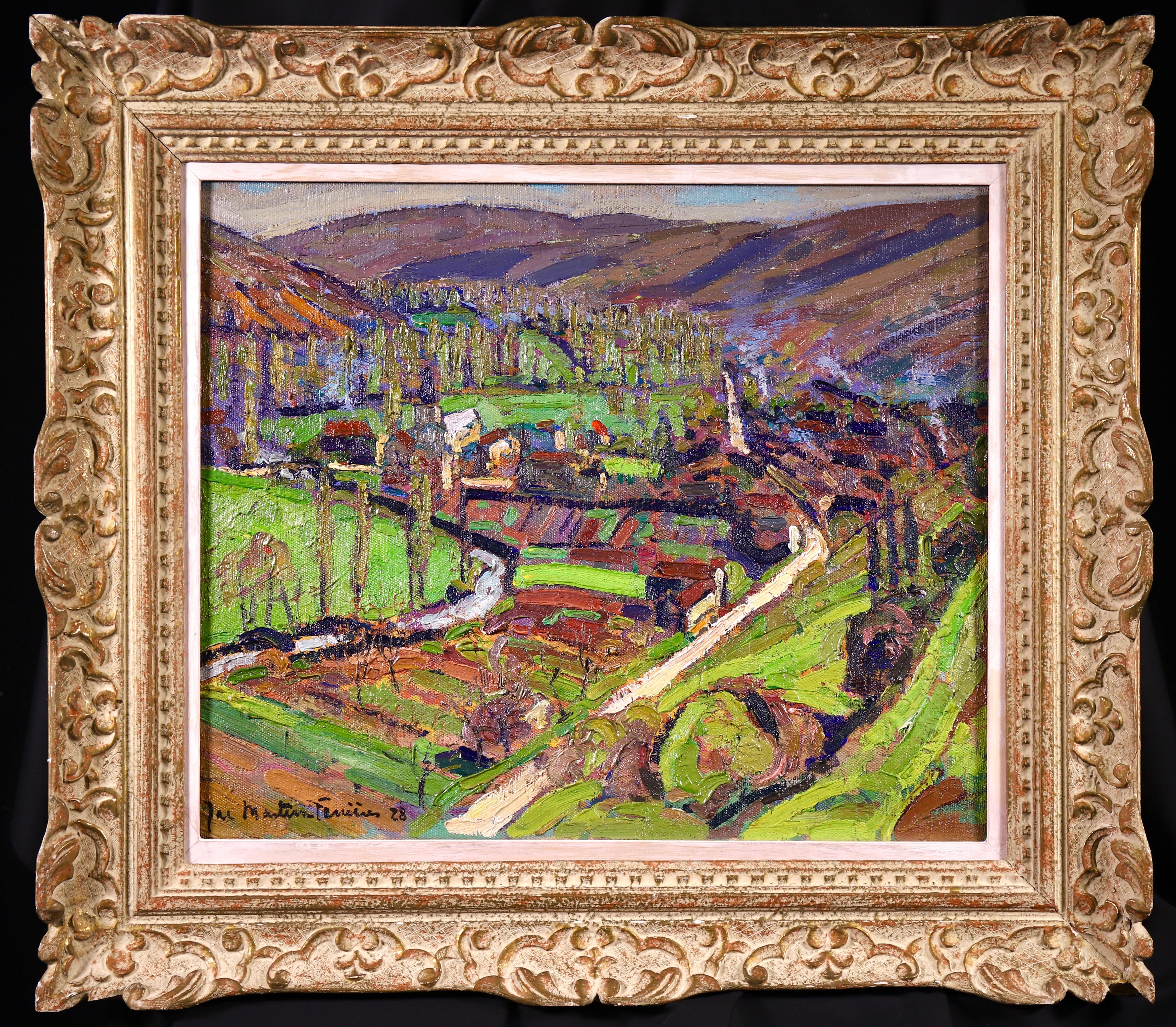 Labastide-du-Vert - 20th Century Oil, Landscape of Provence, France by Ferrieres - Painting by Jacques Martin-Ferrières