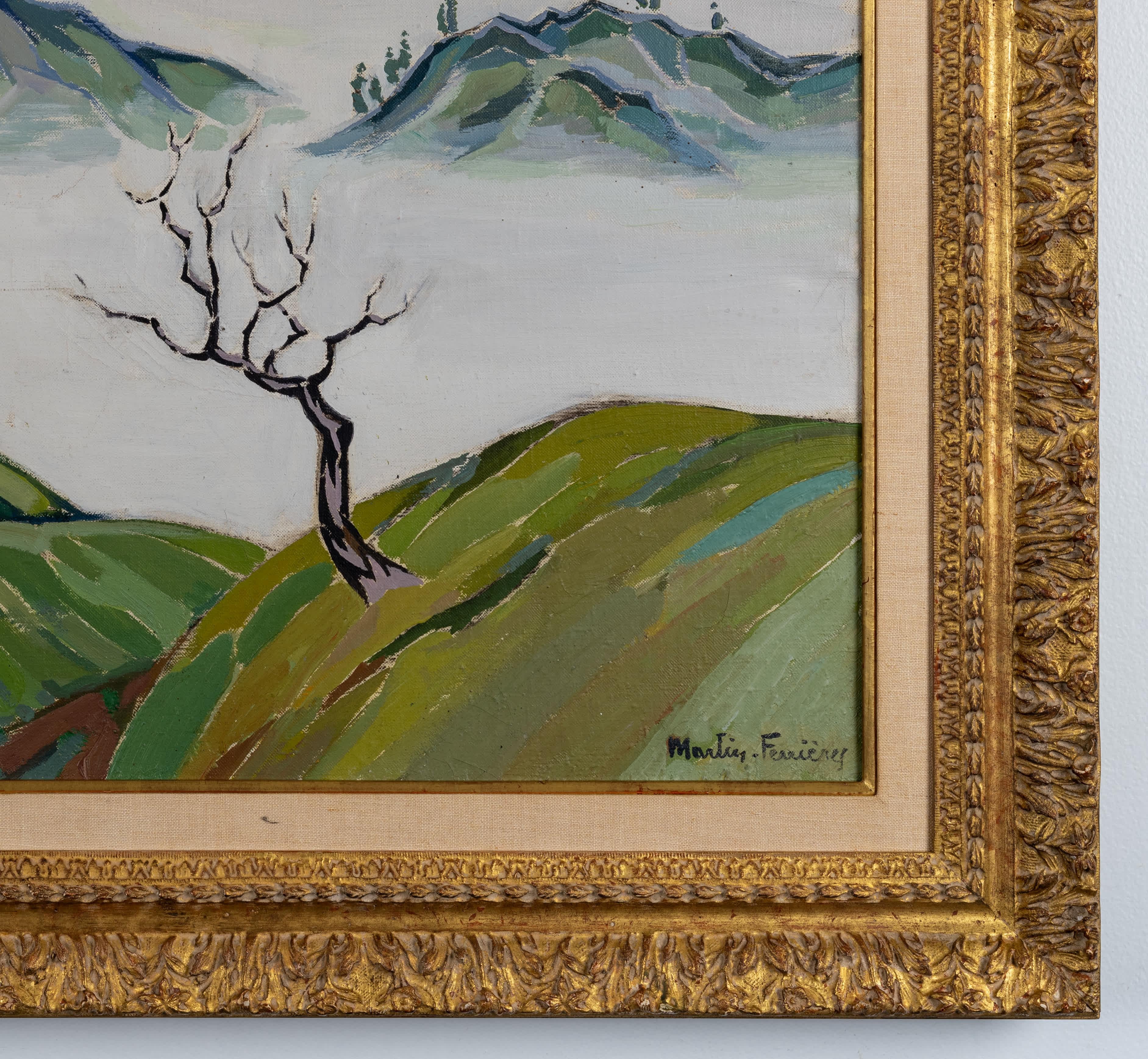 Jacques Martin-Ferrieres  
Francés, 1893 - 1972
Paisaje montañoso

Óleo sobre lienzo
25 ½ por 32 pulg, con marco 34 por 40 ¼ pulg
Firmado abajo a la derecha 