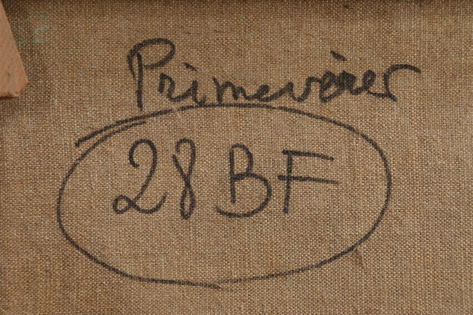 Primevere - Siglo XX Óleo, Bodegón de flores de Jacques Martin-Ferrieres 4