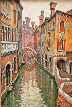 "Venezia, Petit Pont sur le Rio di San Aponal, 1959" Jacques Martin-Ferrières