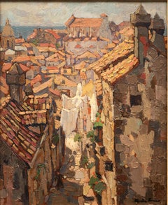 "Village Près de la Mer en Italie" Jacques Martin-Ferrières (1893-1972)