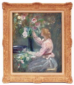 Lady With The Bunch of Flowers, Painting Post-impressionist