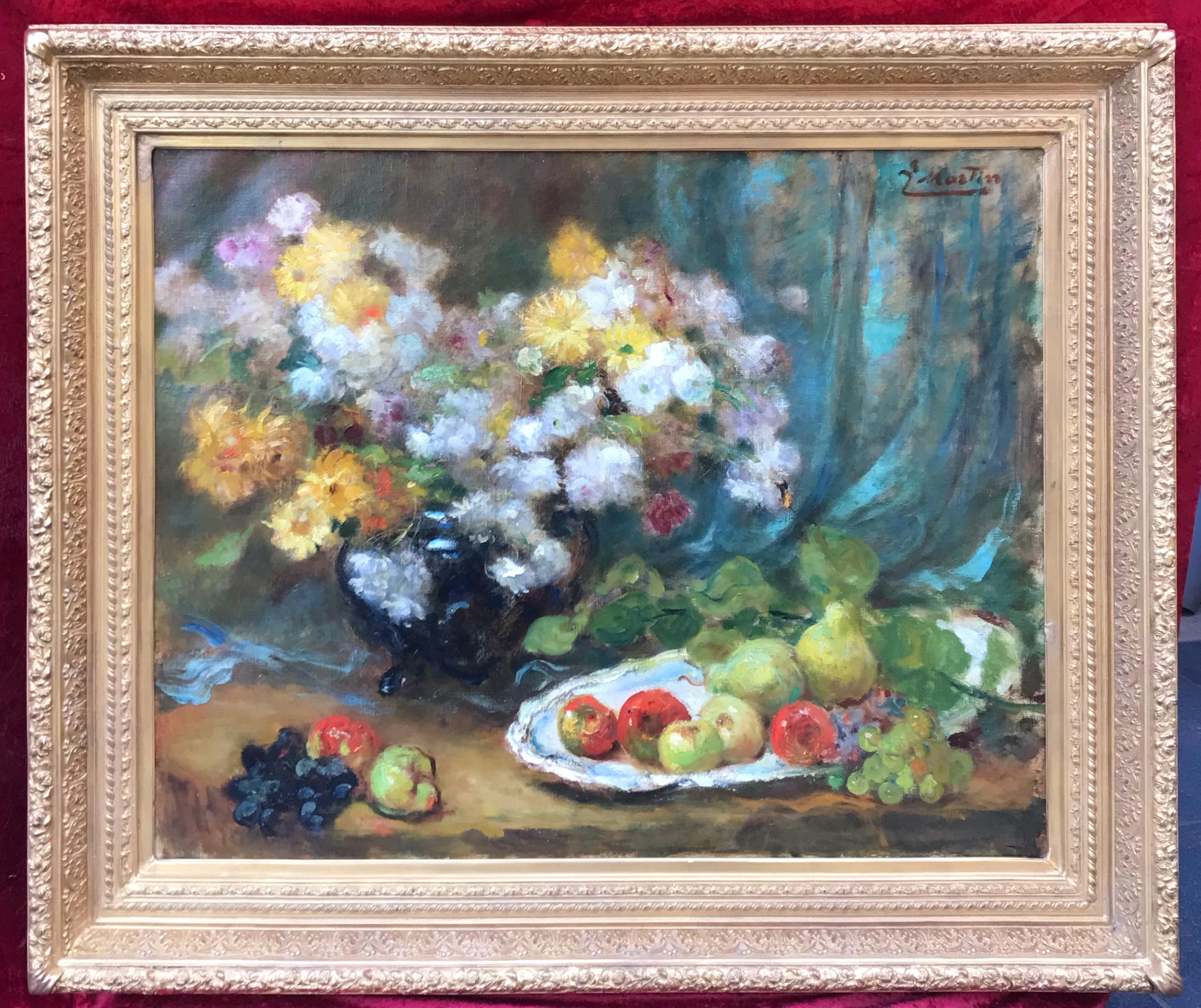 Stillleben mit Blumen und Früchten