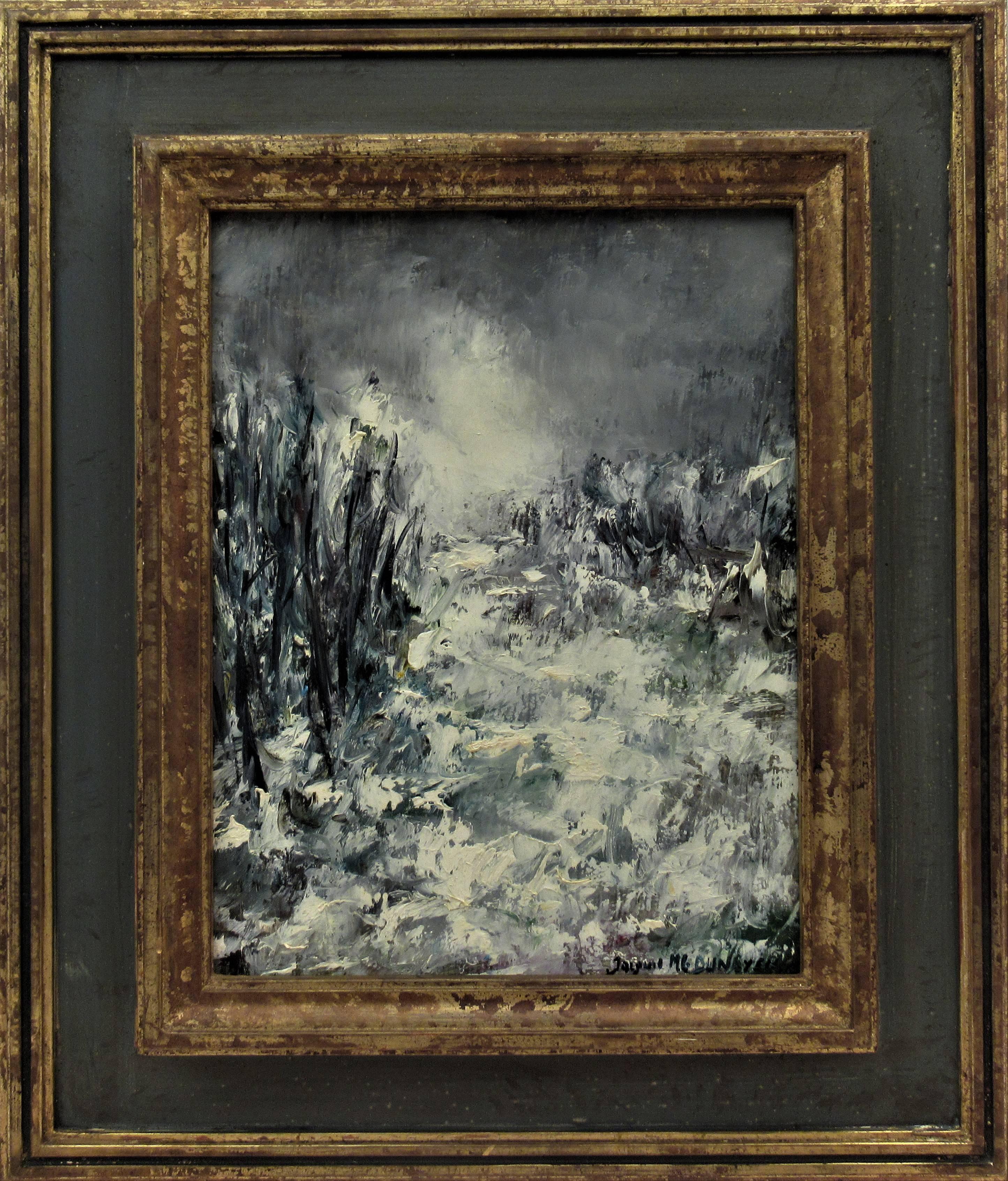 Jacques Michel Dunoyer Landscape Painting - Winter Landscape