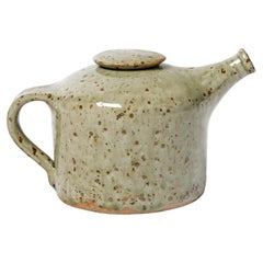 Vintage Jacques Migeon Grey Stoneware Ceramic Tea Pot La Borne 1970 Design Unique Piece