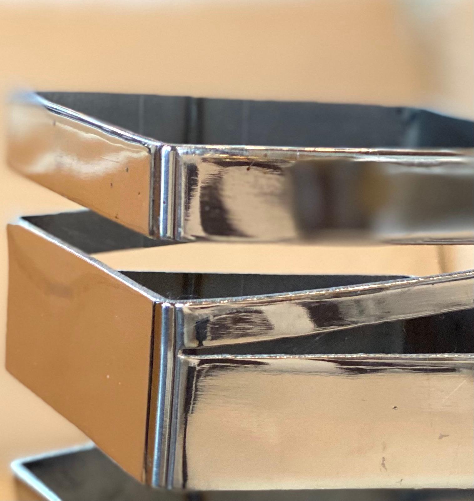20th Century Jacques Mizrahi Metal Rectangular Prism Light