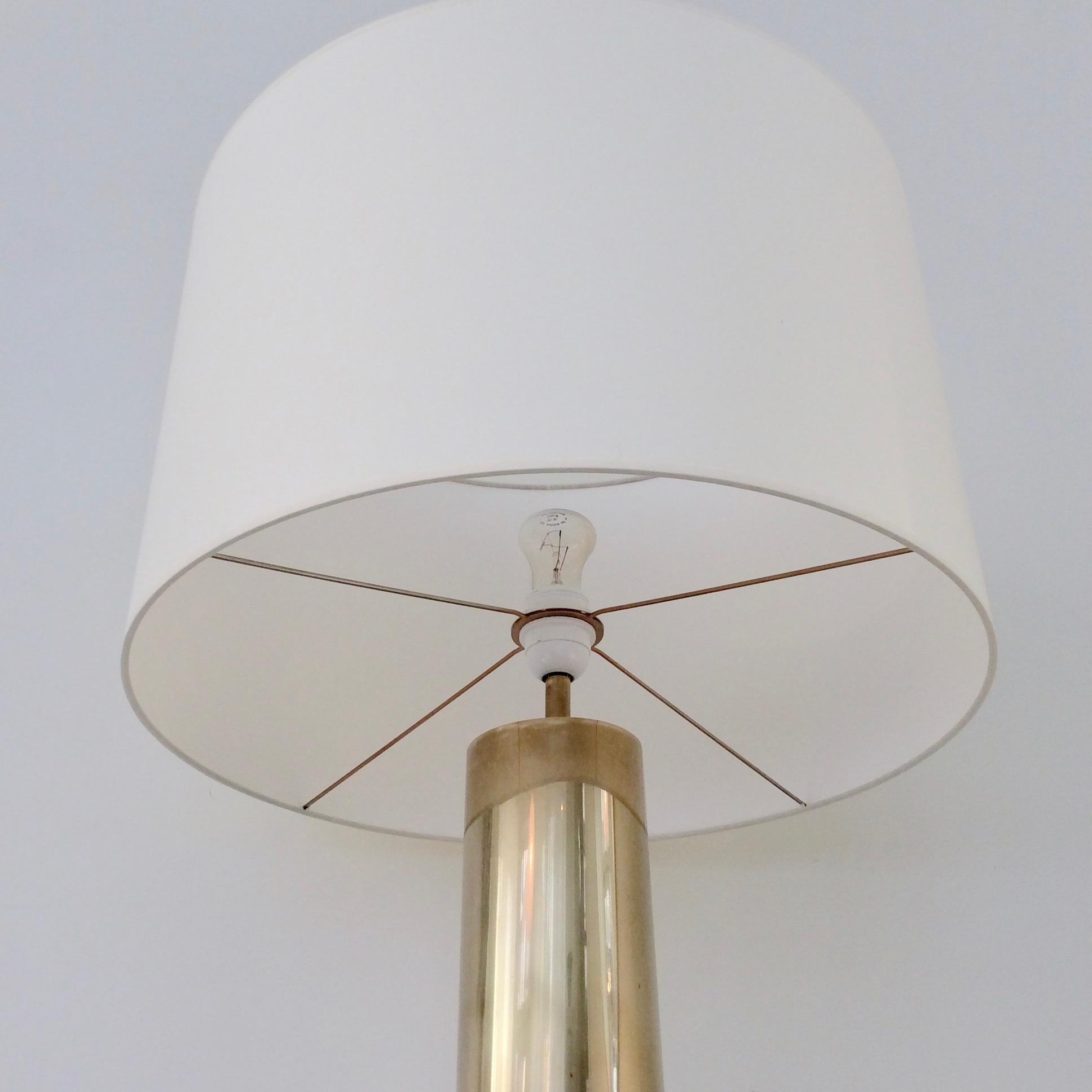 Late 20th Century Jacques Moniquet Brass Table Lamp, Cheret Edition, circa 1975, France
