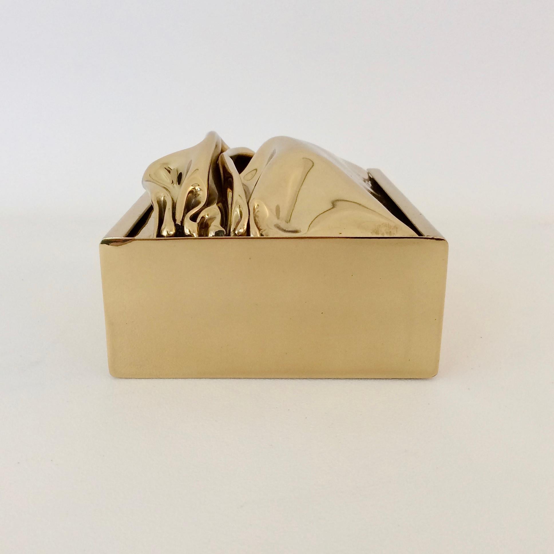 Jacques Moniquet Polished Brass Box for Cheret, circa 1970, France 6