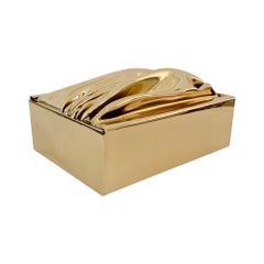Jacques Moniquet Polished Brass Box for Cheret, circa 1970, France