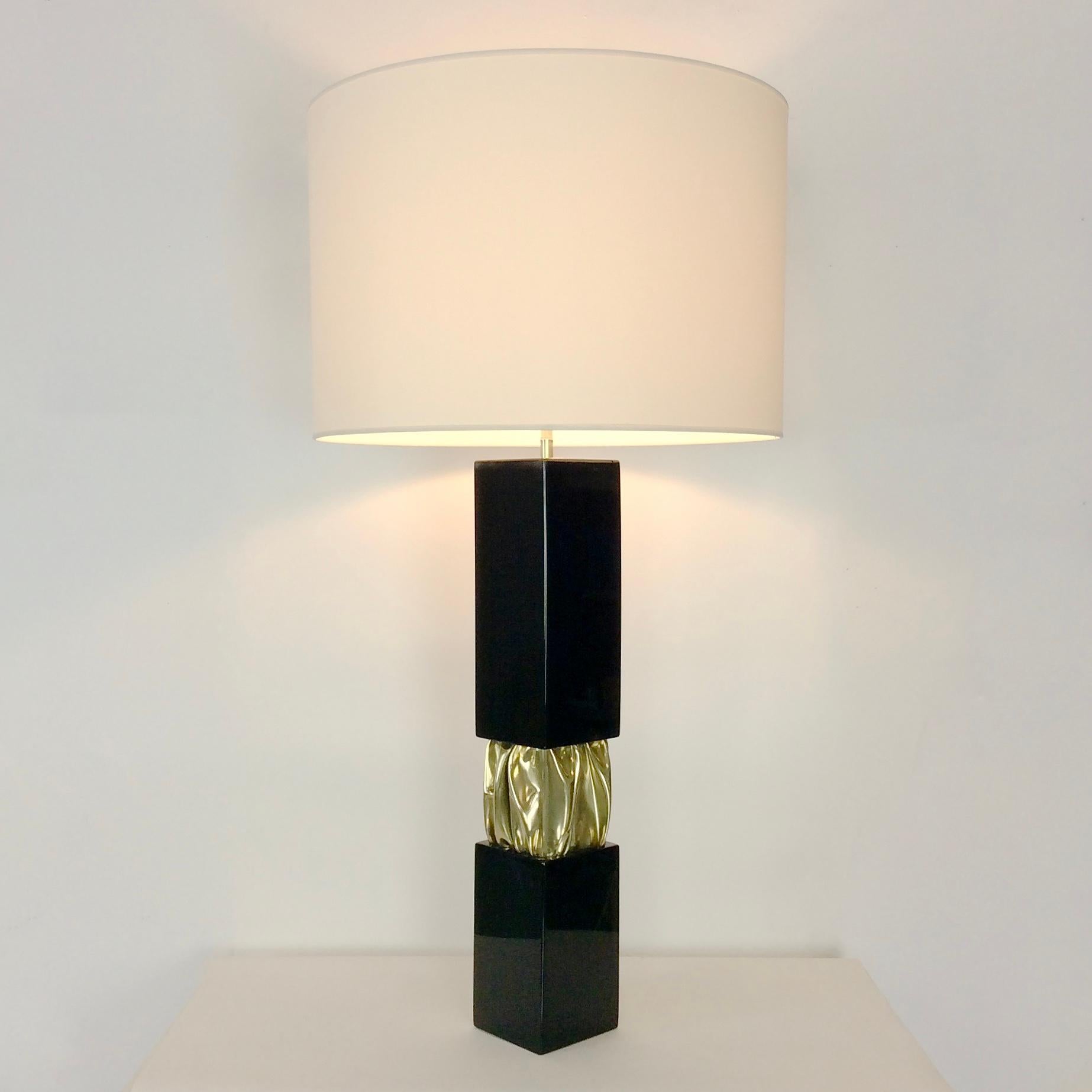 Mid-Century Modern Jacques Moniquet Rare Table Lamp, Cheret Edition, circa 1975, France For Sale