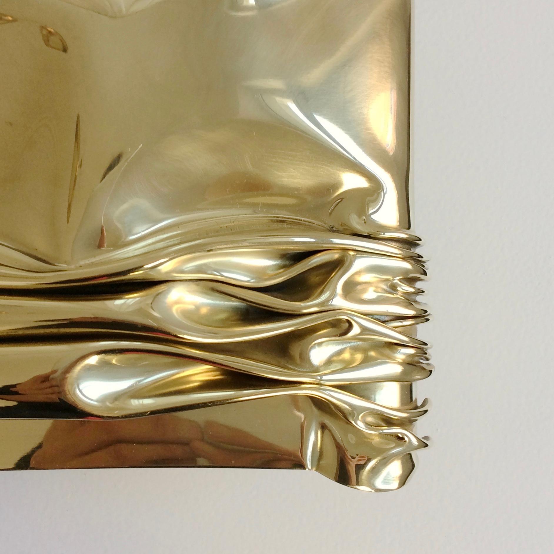 Jacques Moniquet Signed Brass Sconce for Cheret AAM Paris, circa 1975, France In Good Condition In Brussels, BE